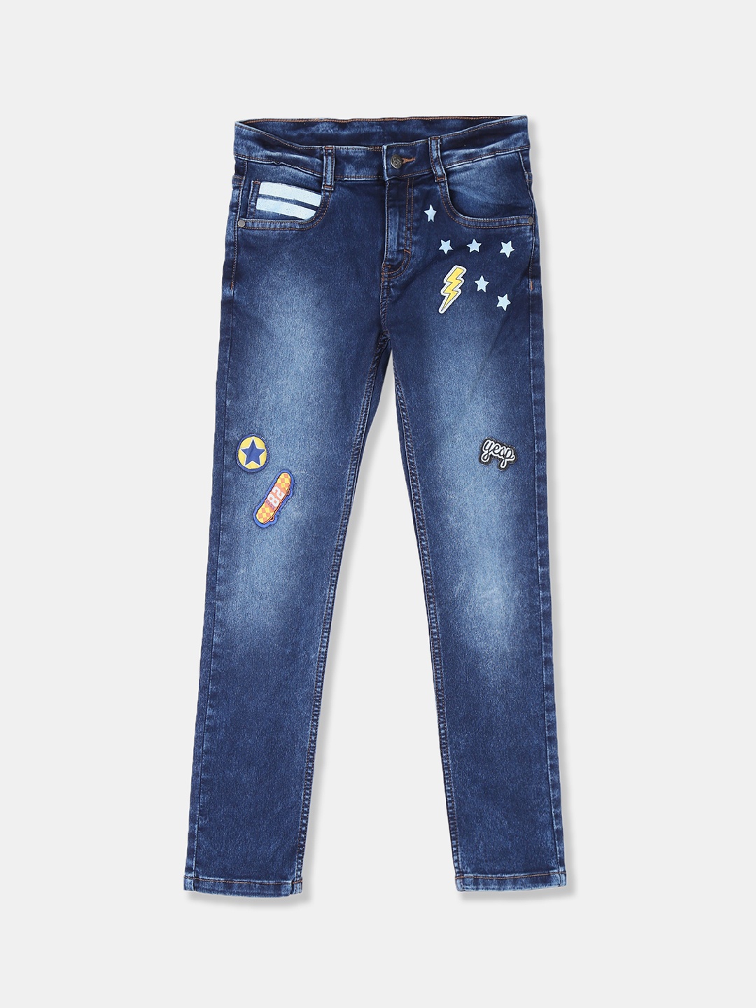 

Flying Machine Boys Blue Skinny Fit Mid-Rise Clean Look Jeans
