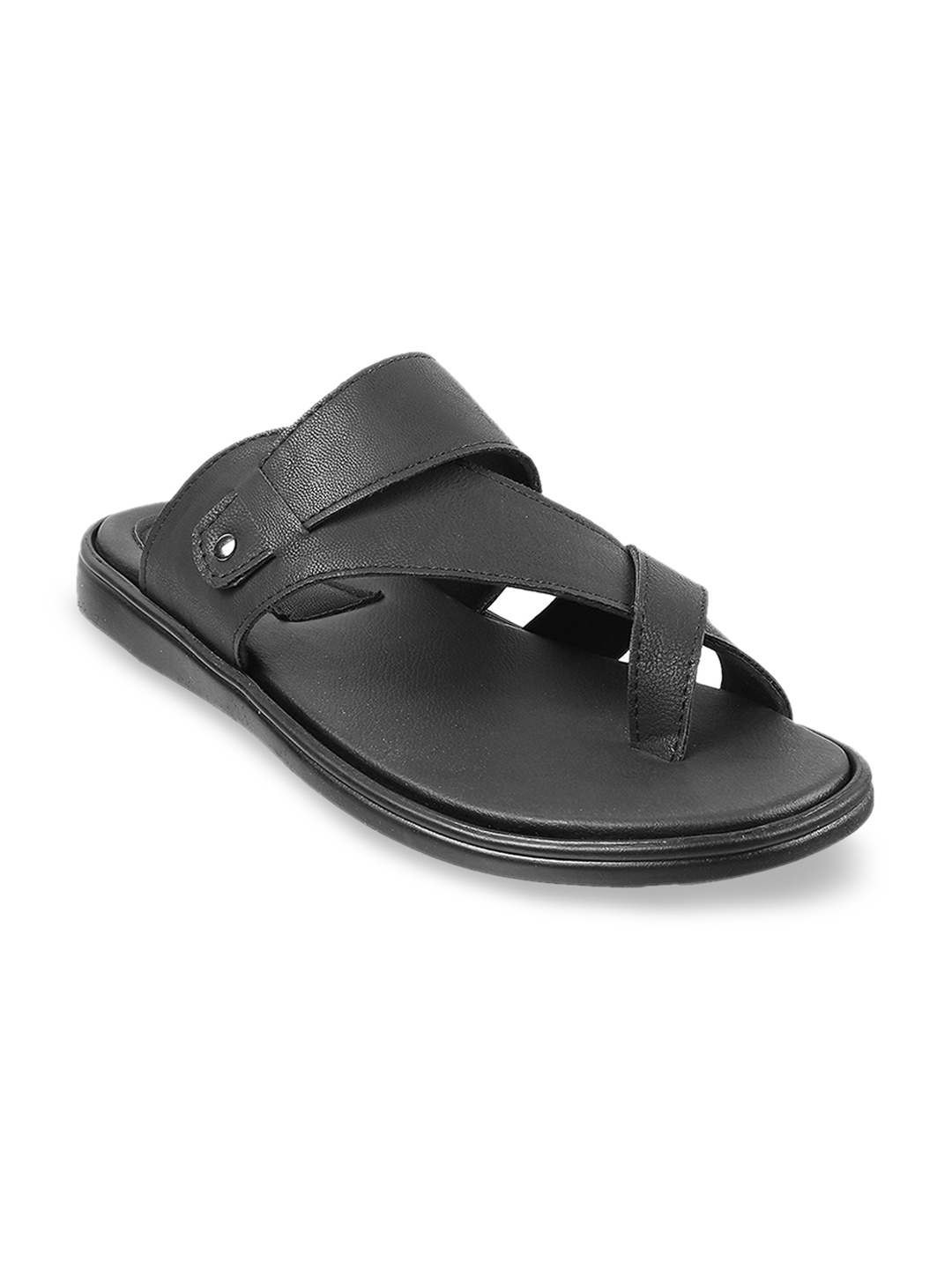 

WALKWAY by Metro Men Black Solid Sandals