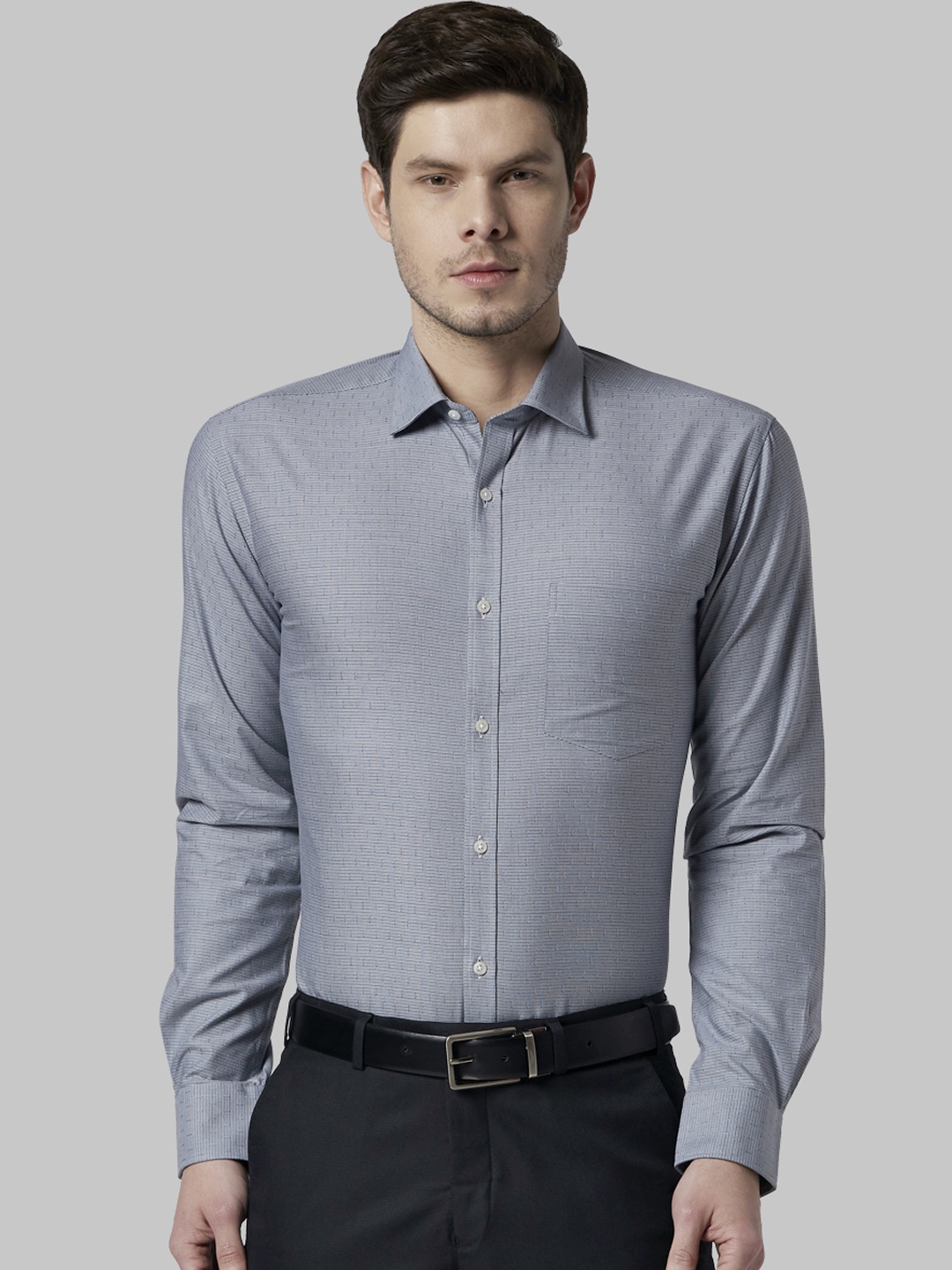 

Park Avenue Men Blue Slim Fit Printed Formal Shirt