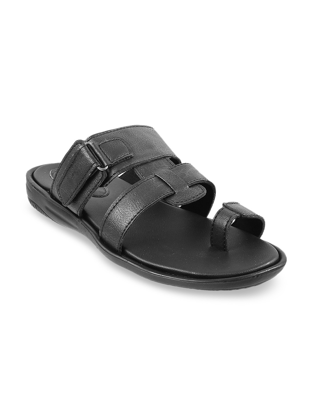 

WALKWAY by Metro Men Black Solid Sandals