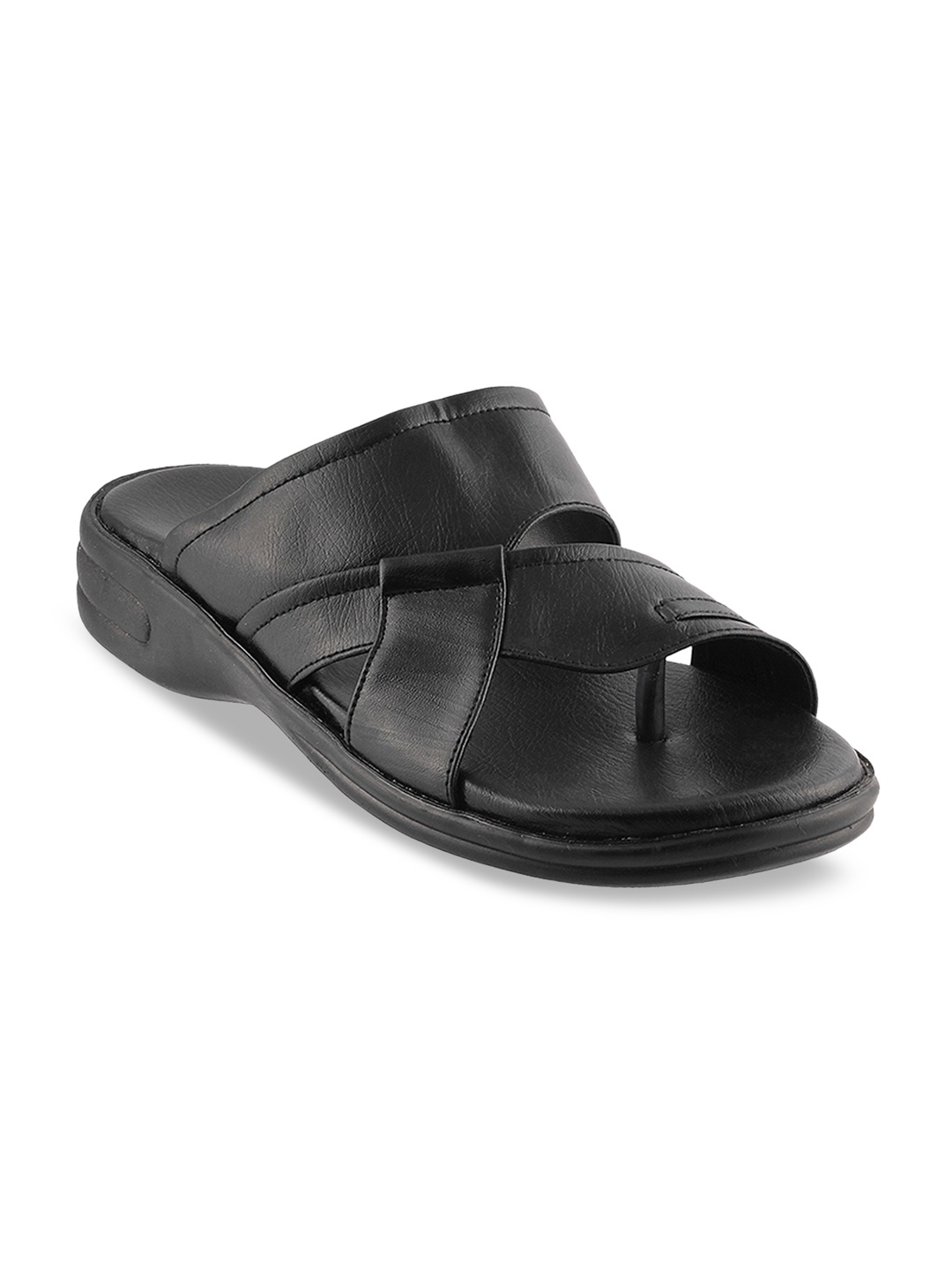 

WALKWAY by Metro Men Black Solid Sandals