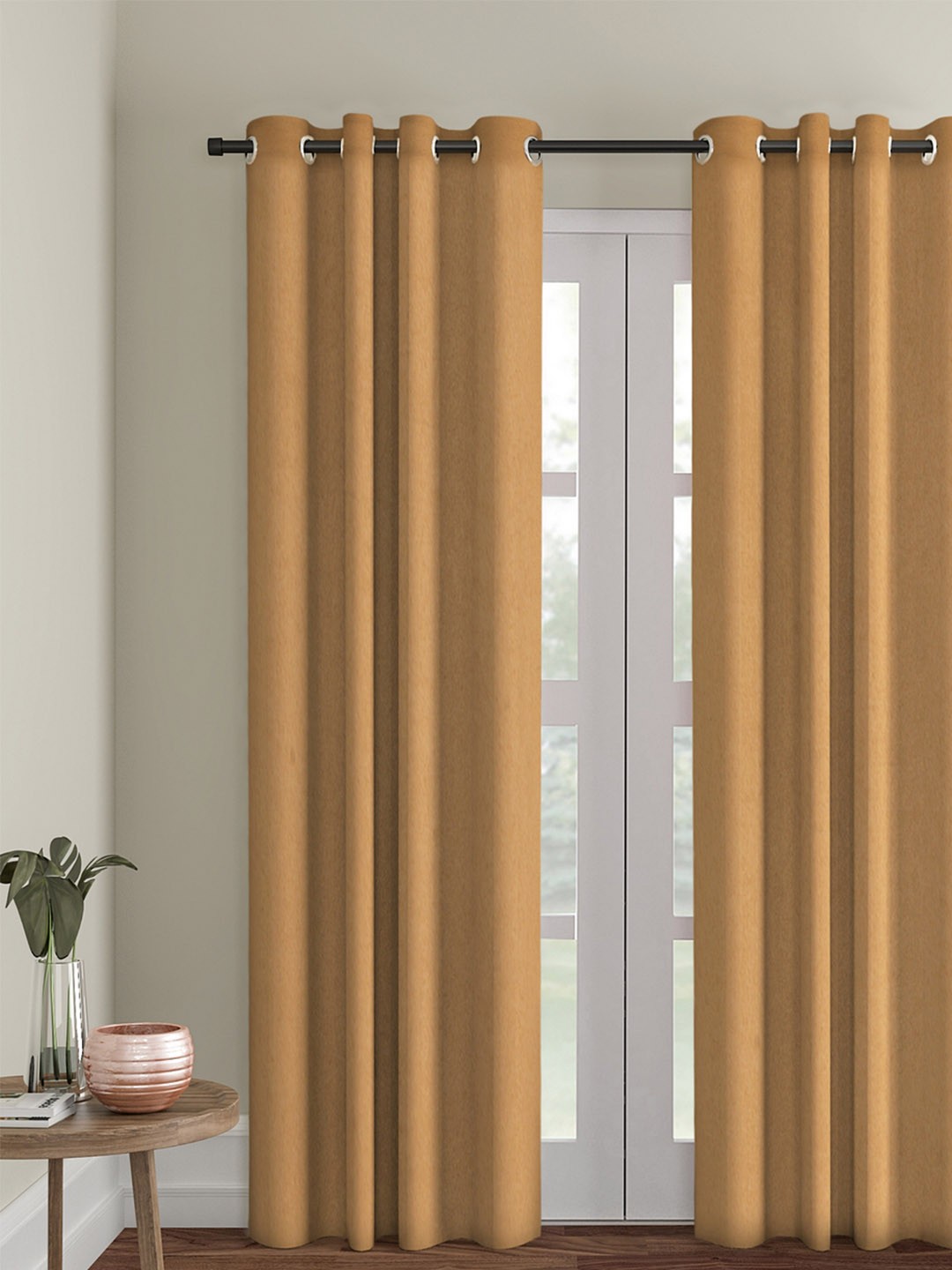 

eyda Khaki Single Room Darkening Long Door Curtain