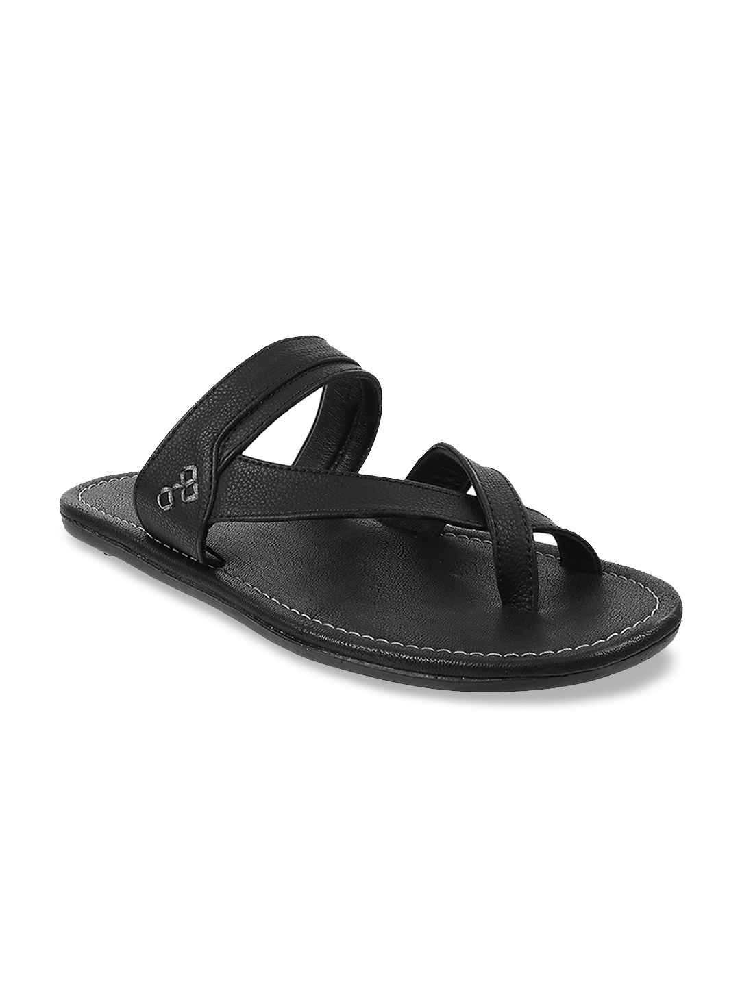 

WALKWAY by Metro Men Black Solid Sandals