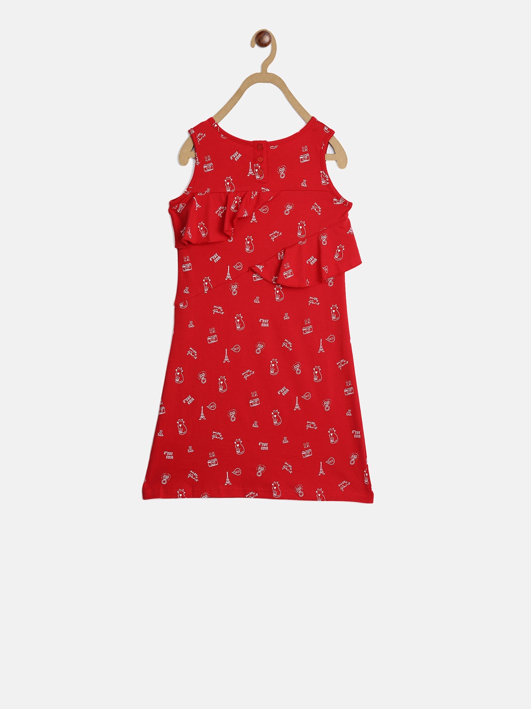 

ELLE Girls Red Printed A-Line Dress
