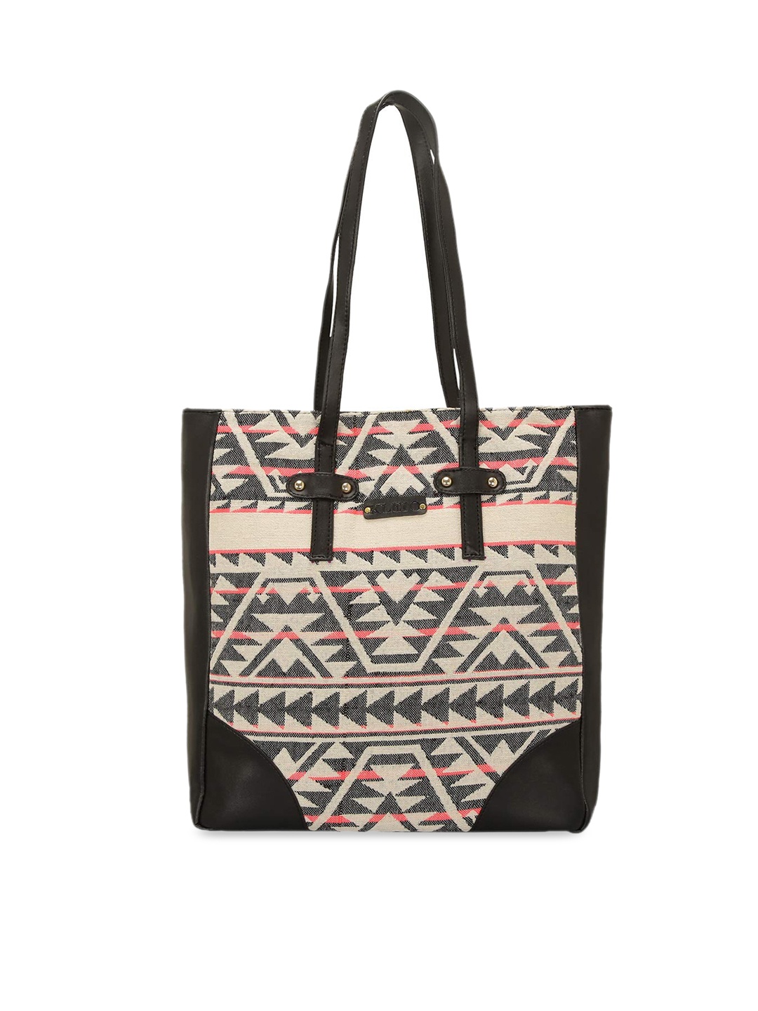 

KLEIO Women Jacquard Weave Tote Bag, Black