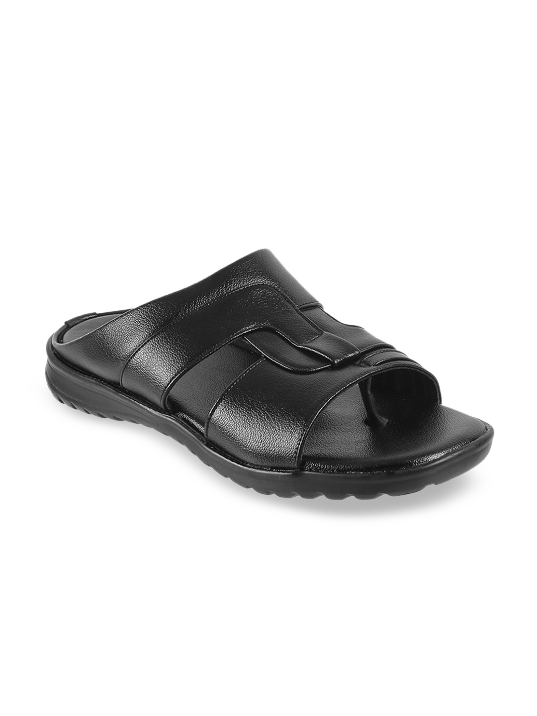 

WALKWAY by Metro Men Black Solid Sandals