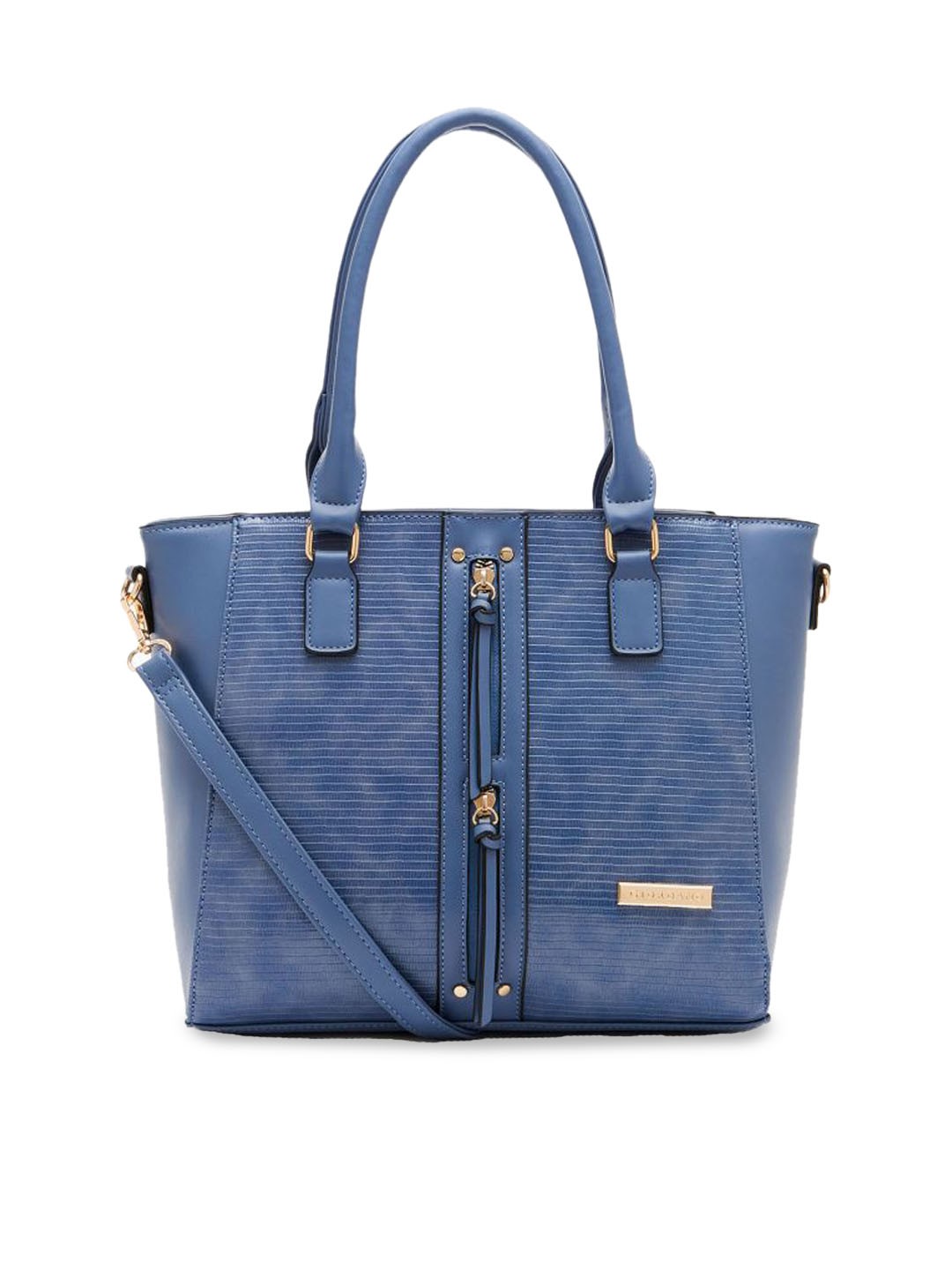 

GIORDANO Blue Textured Handheld Bag
