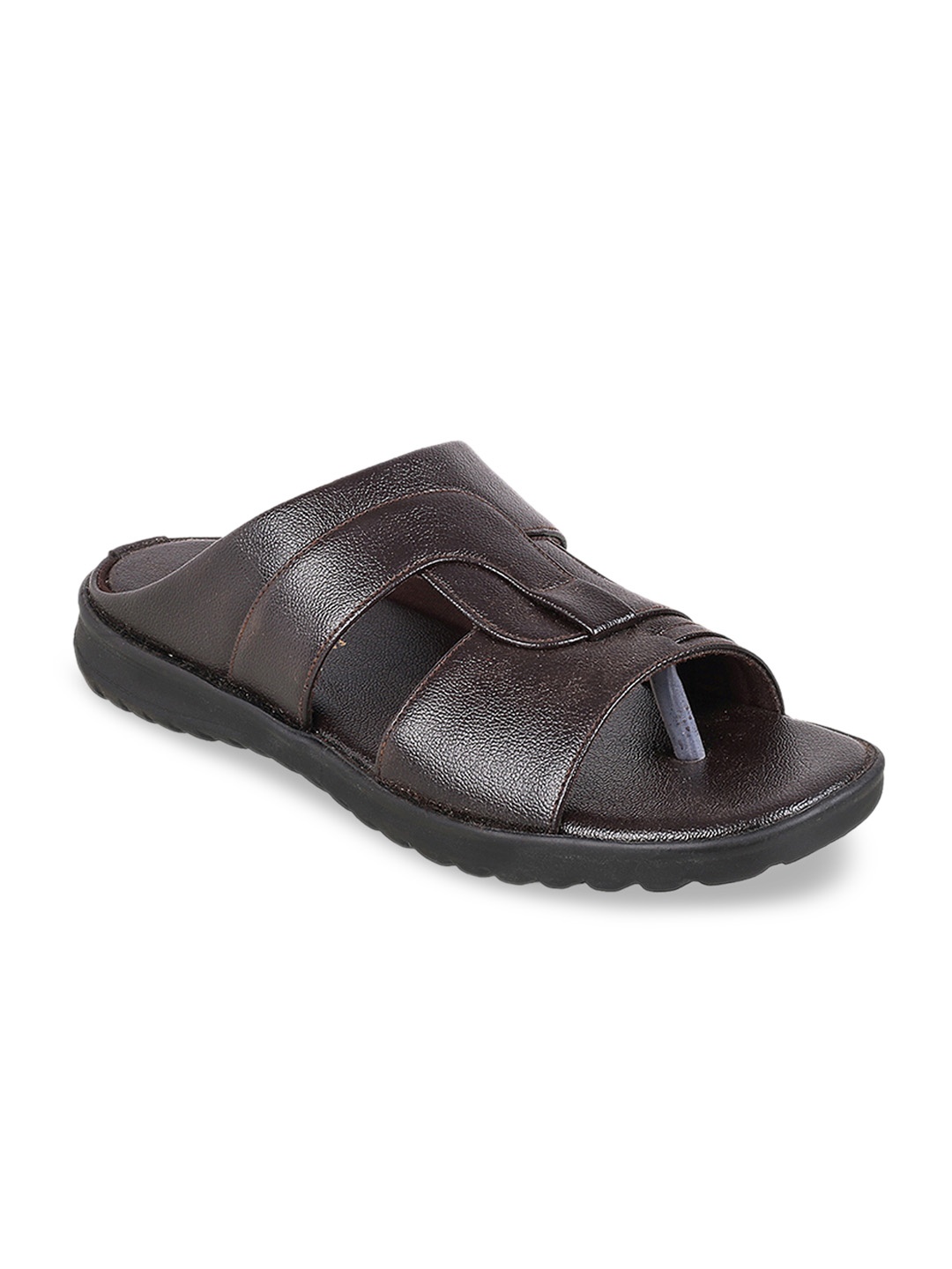 

WALKWAY by Metro Men Coffee Brown Solid Sandals