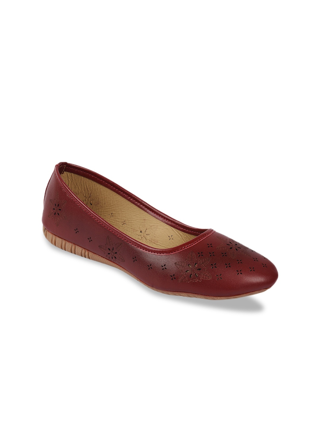 

WOMENS BERRY Women Maroon Solid Ballerinas