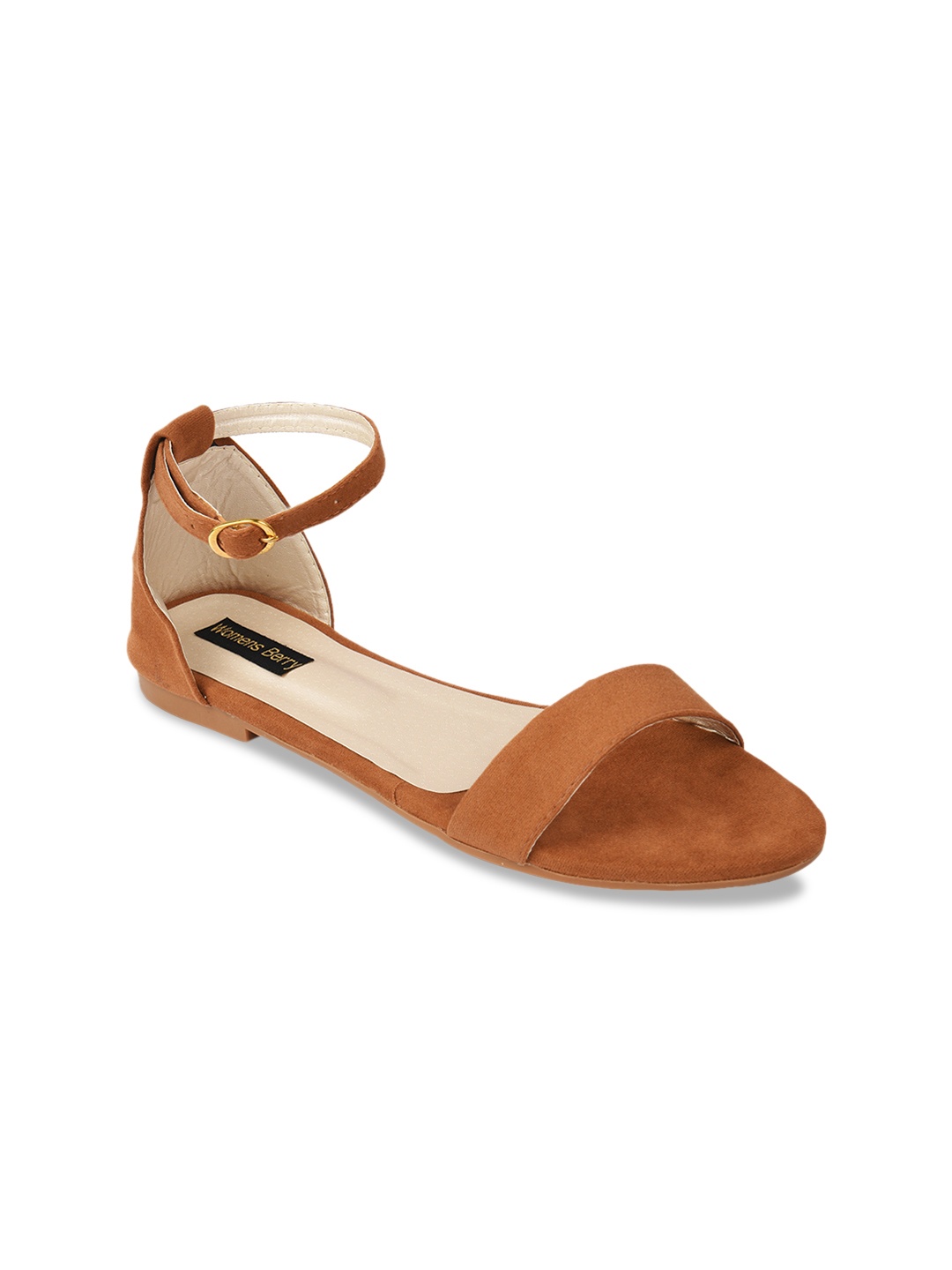 

WOMENS BERRY Women Tan Brown Solid Ballerinas