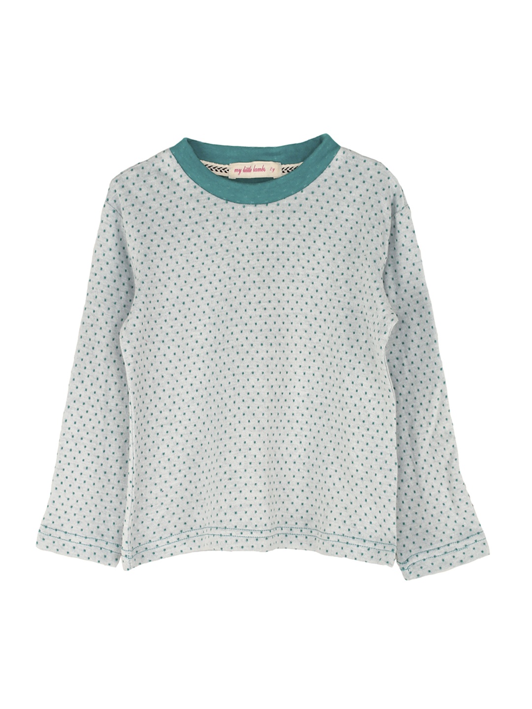 

My Little Lambs Boys Grey Printed Round Neck Pure Cotton T-shirt