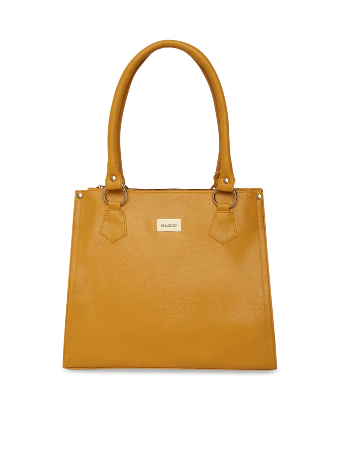 

KLEIO Structured Tote Shoulder Bag, Mustard