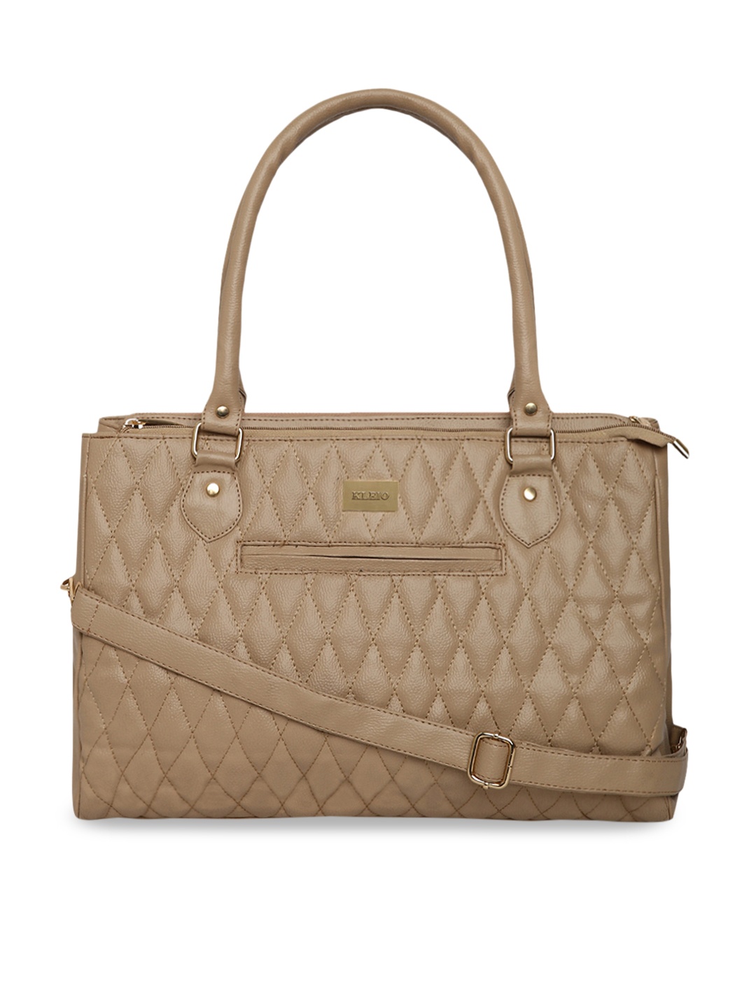 

KLEIO Quilted Mullti Utility Laptop Handbag, Beige