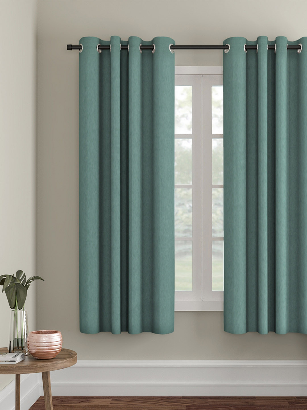 

eyda Sea Green Single Room Darkening Window Curtain
