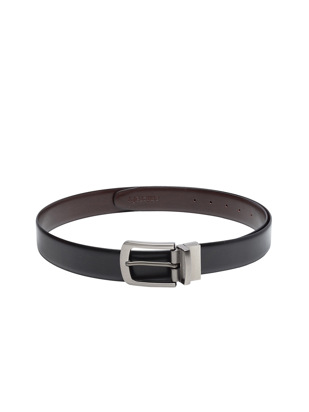 

Men's Black & Coffee Brown Reversible Solid Belt