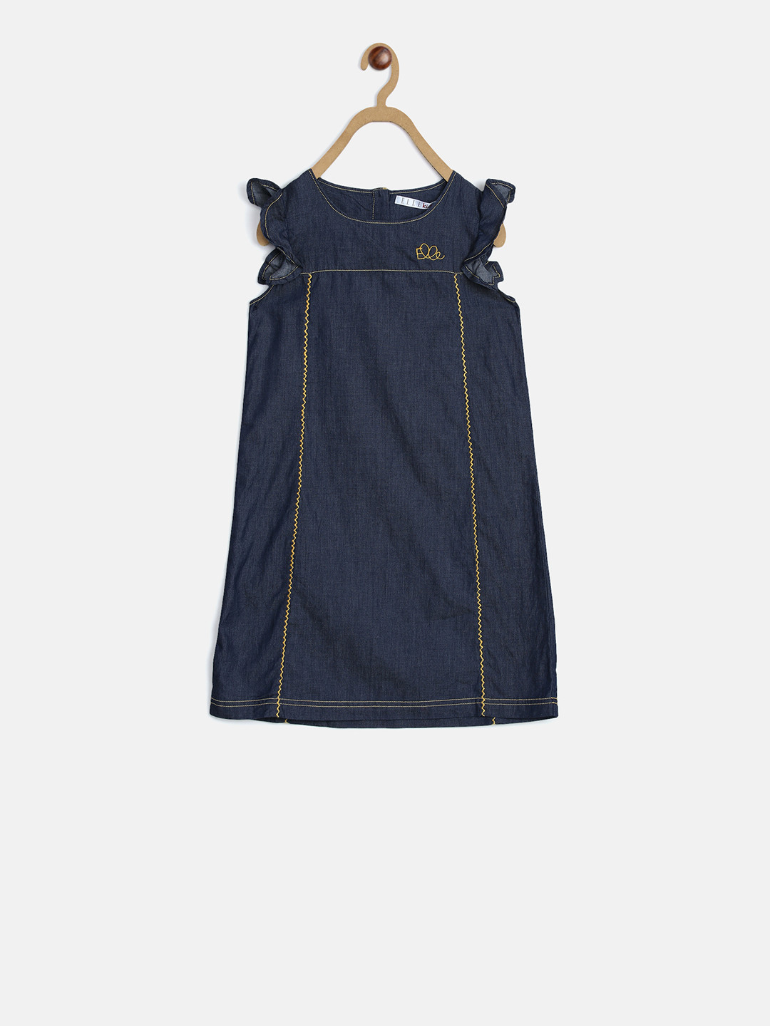 

ELLE Girls Blue Denim A-Line Dress