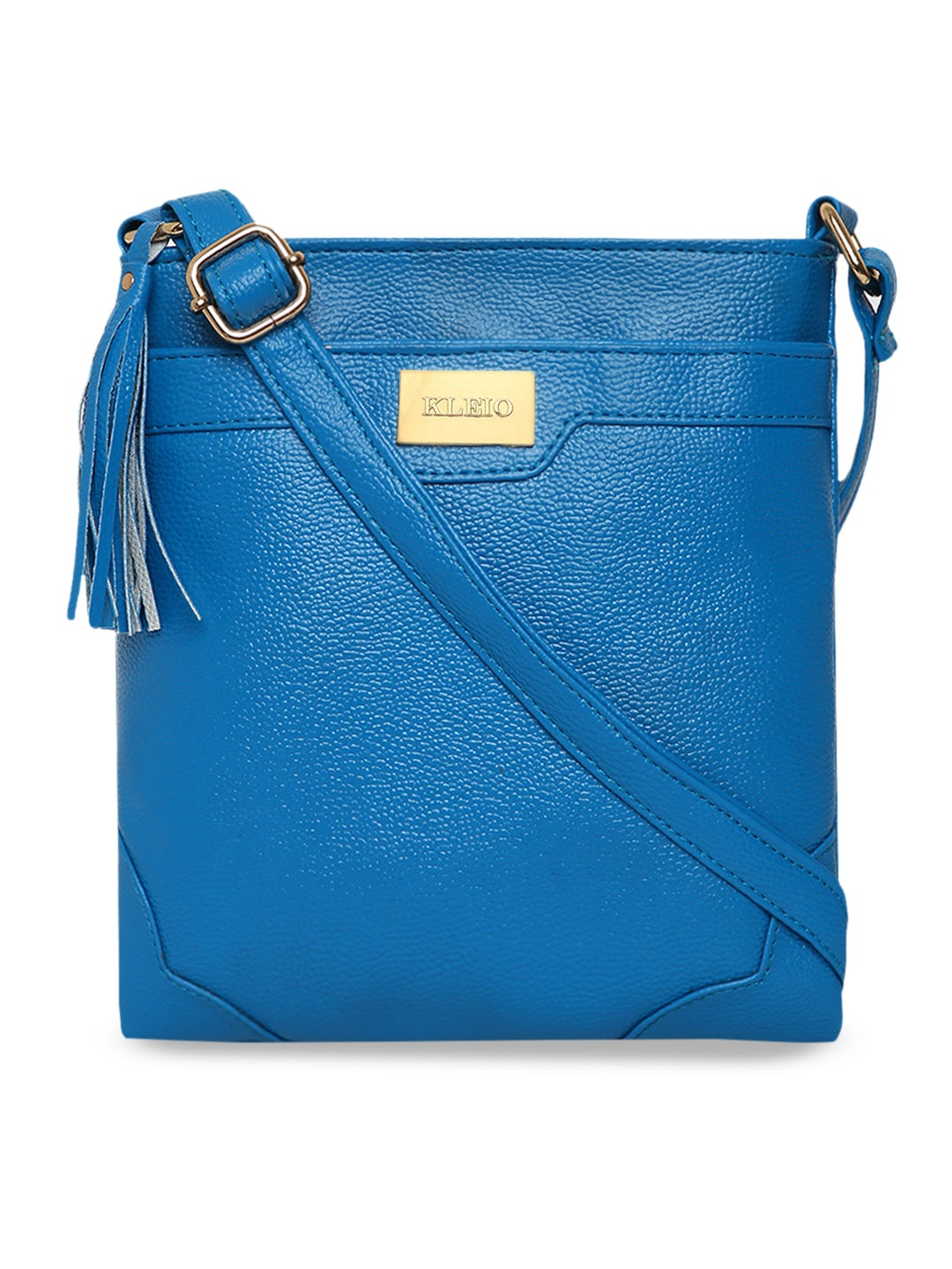 

KLEIO Blue Solid Multi Compartment Sling Cross Body Bag