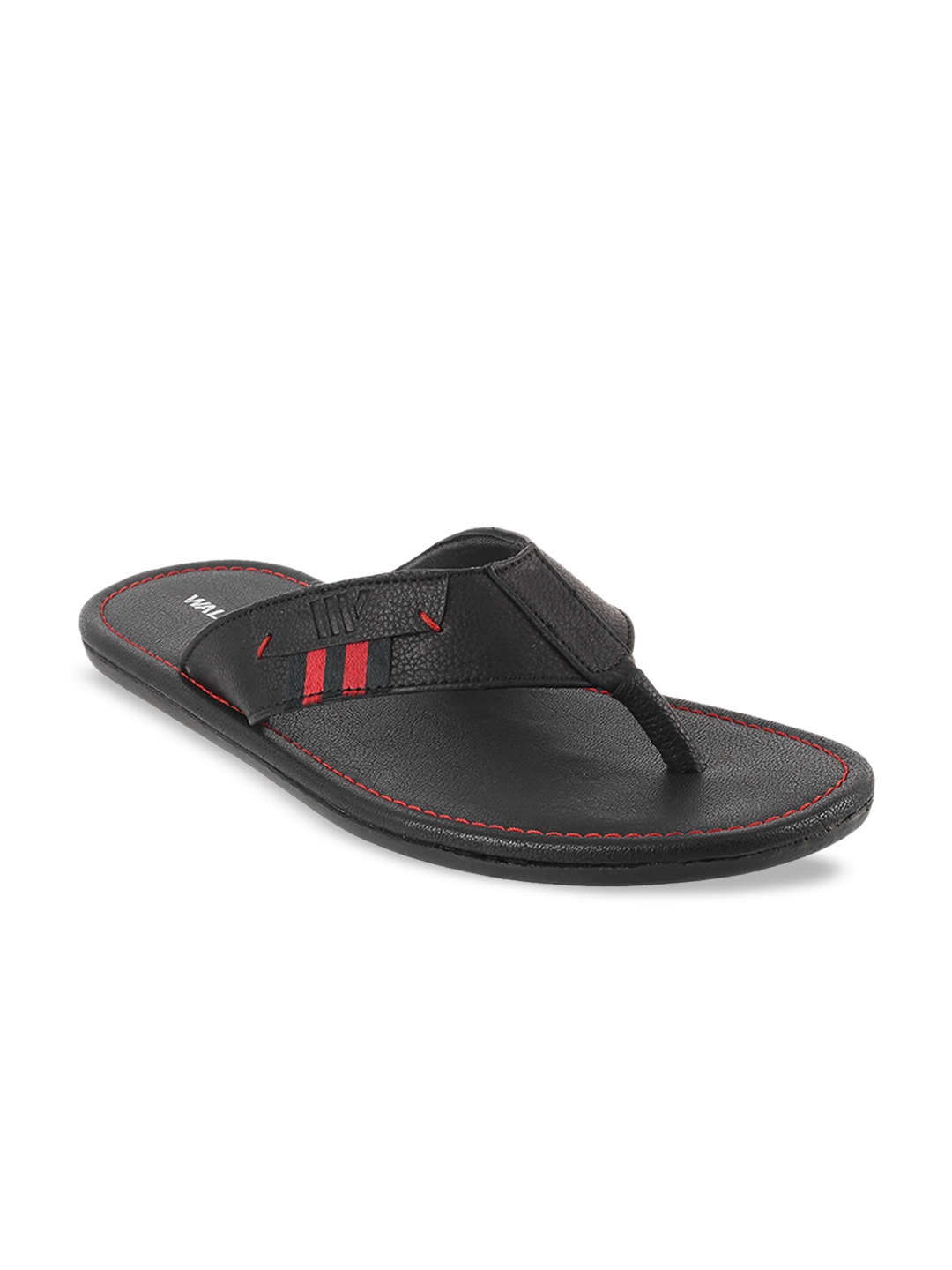 

WALKWAY by Metro Men Black Solid Sandals