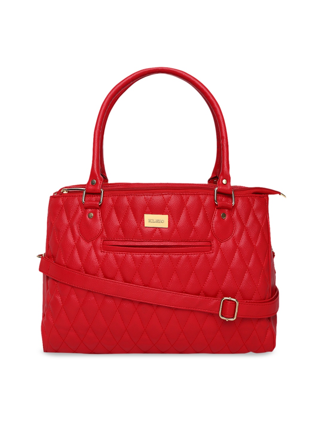 

KLEIO Quilted Handheld Laptop Bag, Red