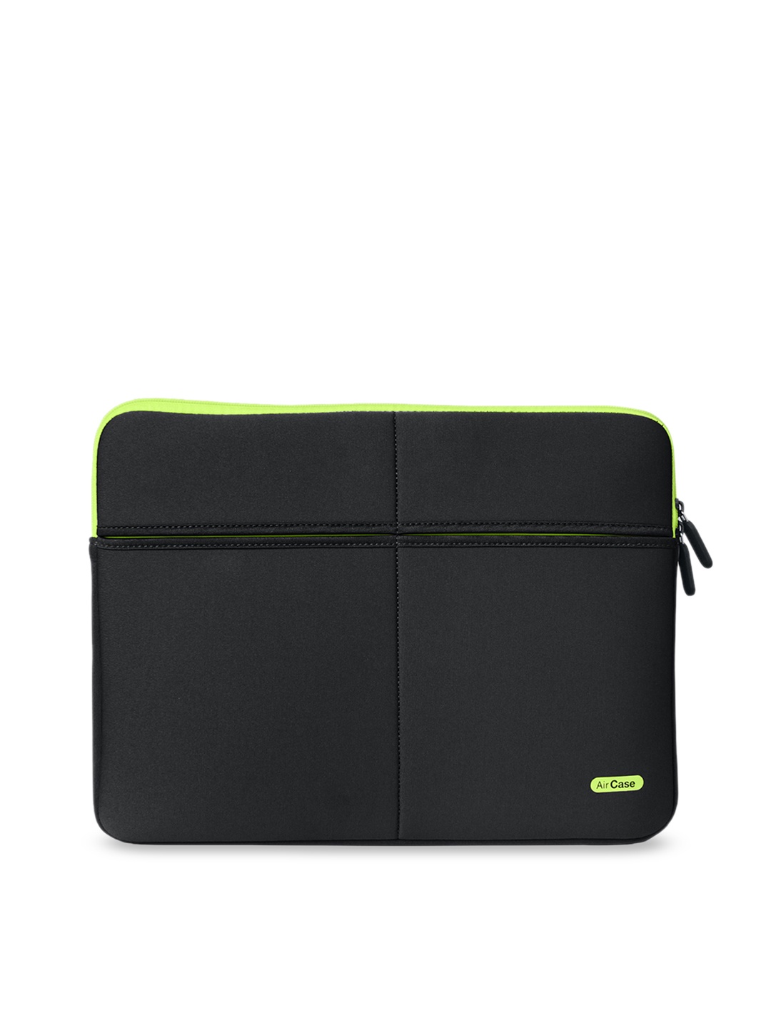 

AirCase Unisex Black 14.1 Inch Solid Laptop Sleeve with 6 Pockets