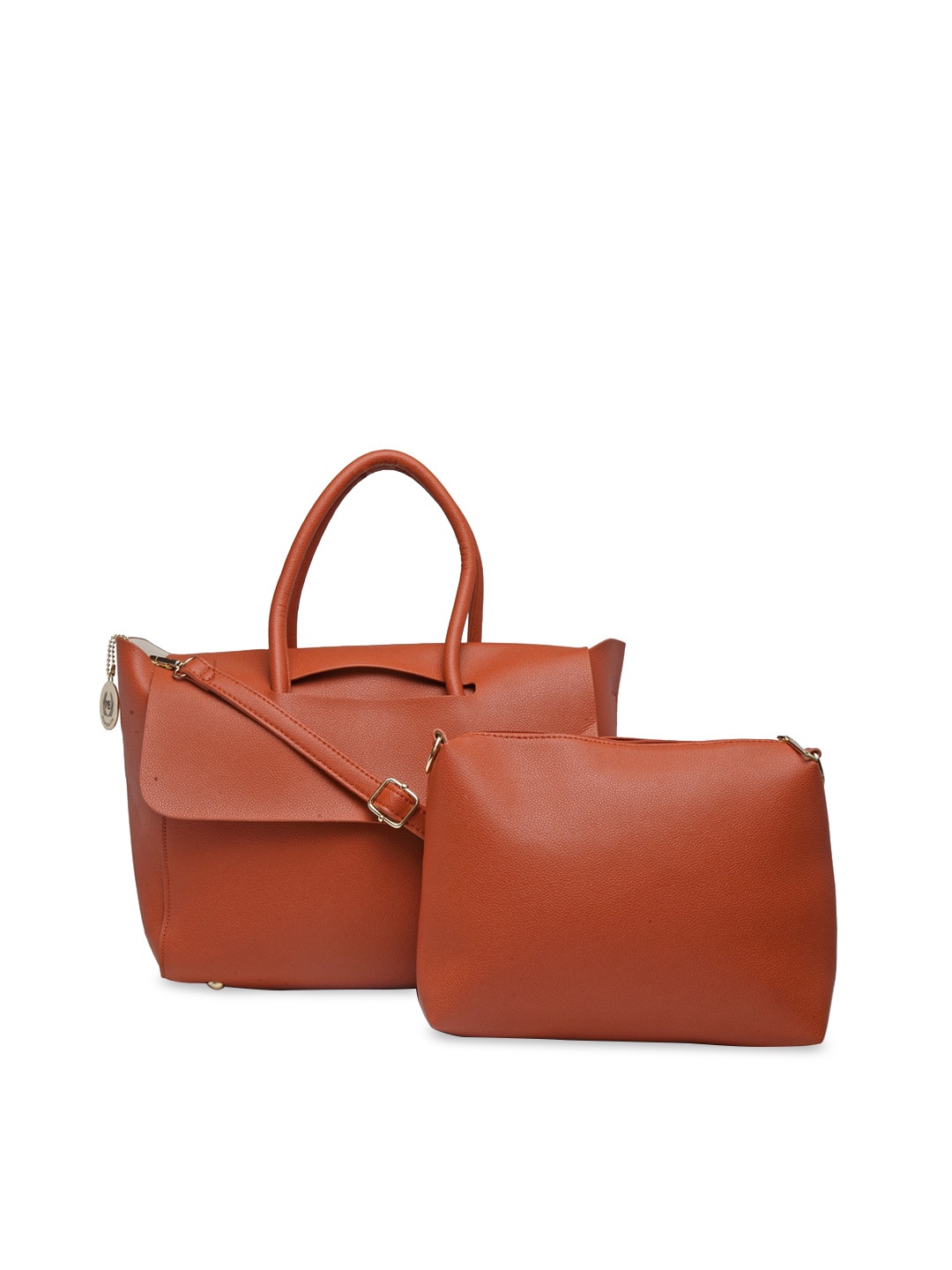 

Moedbuille Brown Set Of 2 Solid Handheld Bag
