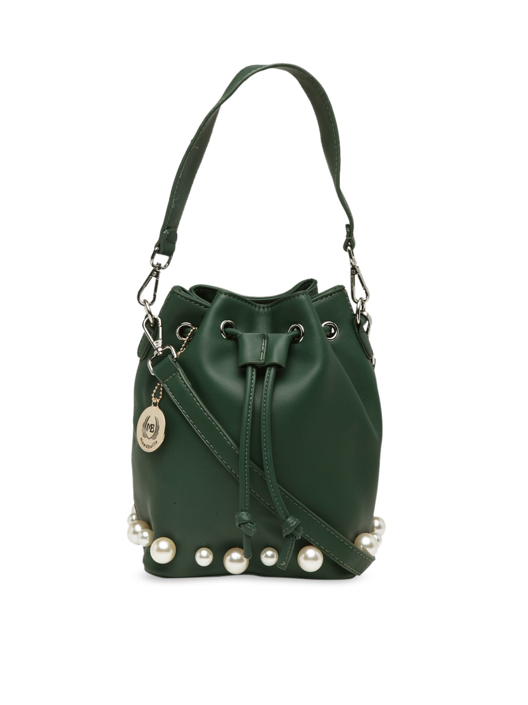 

Moedbuille Green Embellished Shoulder Bag