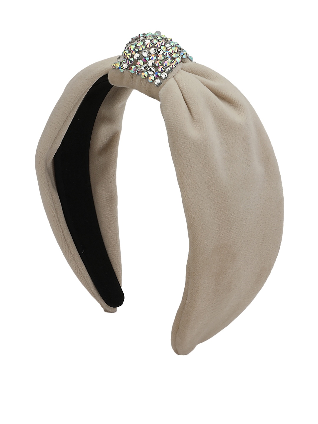 

Kazo Beige Embellished Knot Style Hairband
