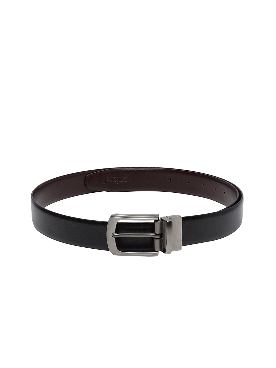 

amicraft Men Black & Coffee Brown Solid Reversible Belt