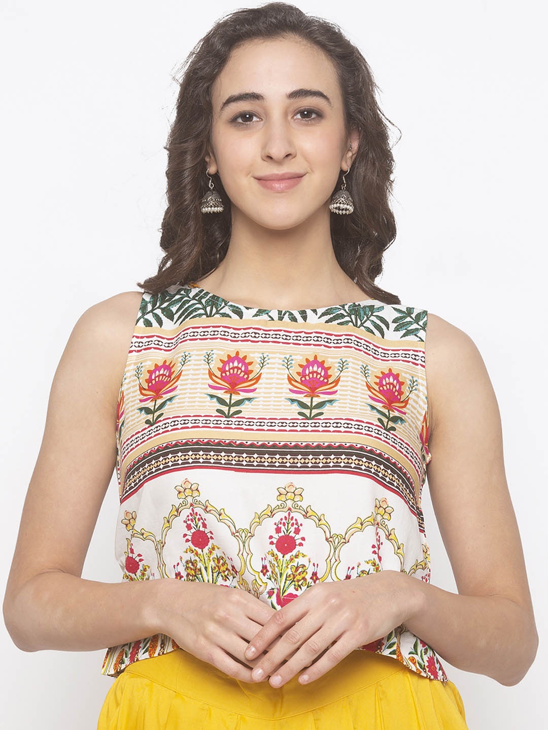 

Globus Women Off-White Printed Top