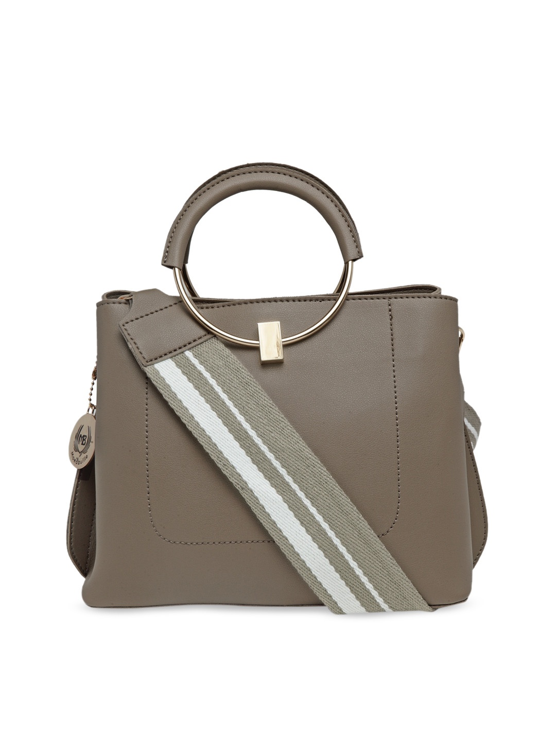 

Moedbuille Grey Solid Handheld Bag