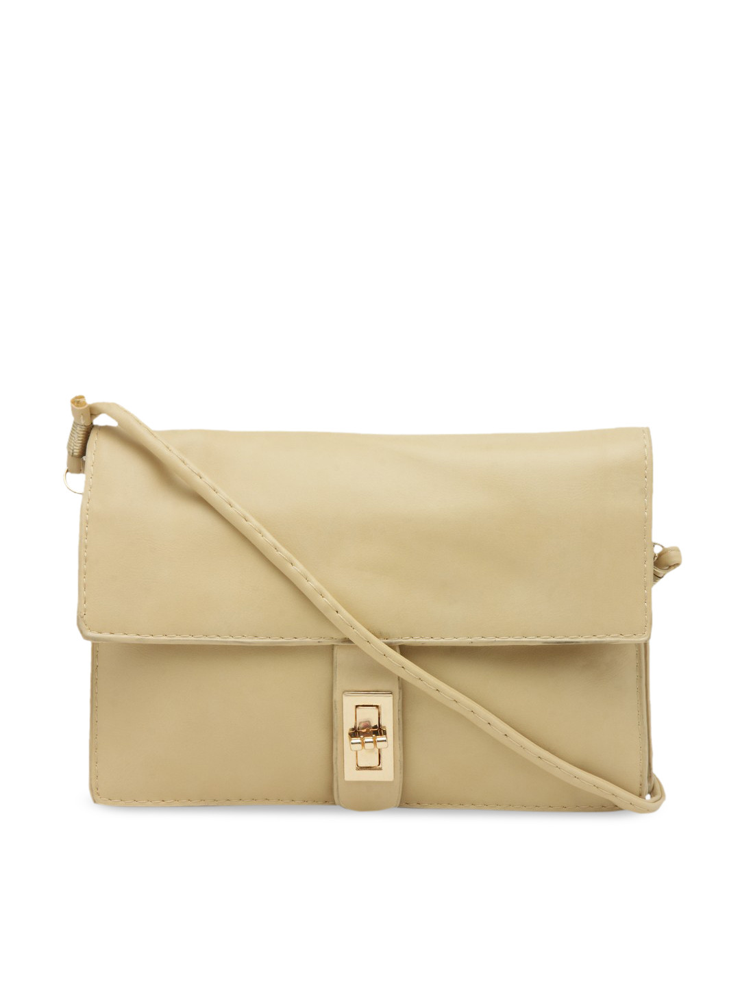 

Moedbuille Women Beige Solid Two Fold Wallet