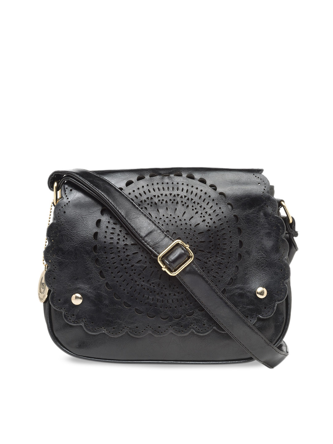 

Moedbuille Black Solid Sling Bag