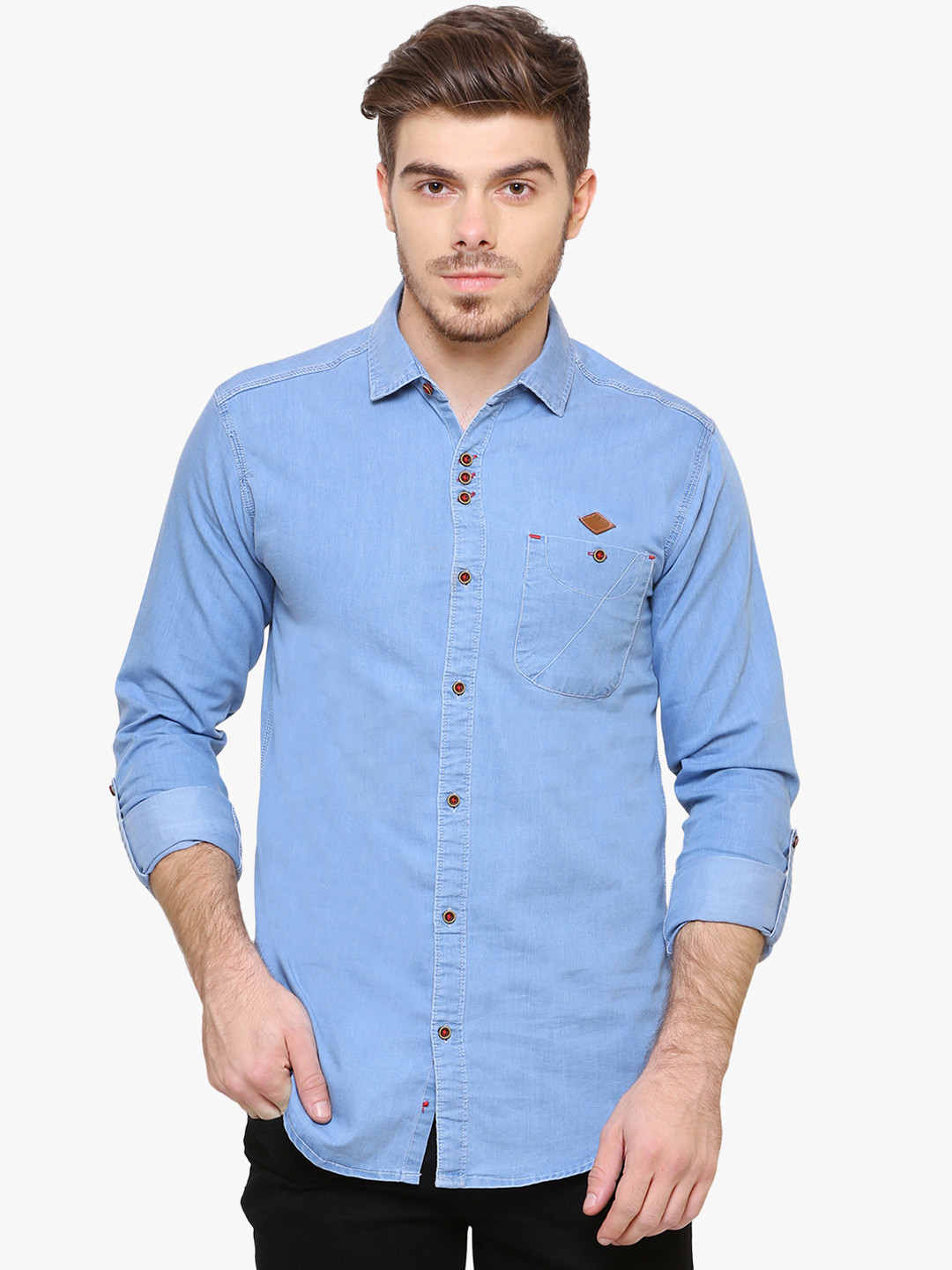 

Kuons Avenue Men Blue Smart Slim Fit Solid Casual Shirt