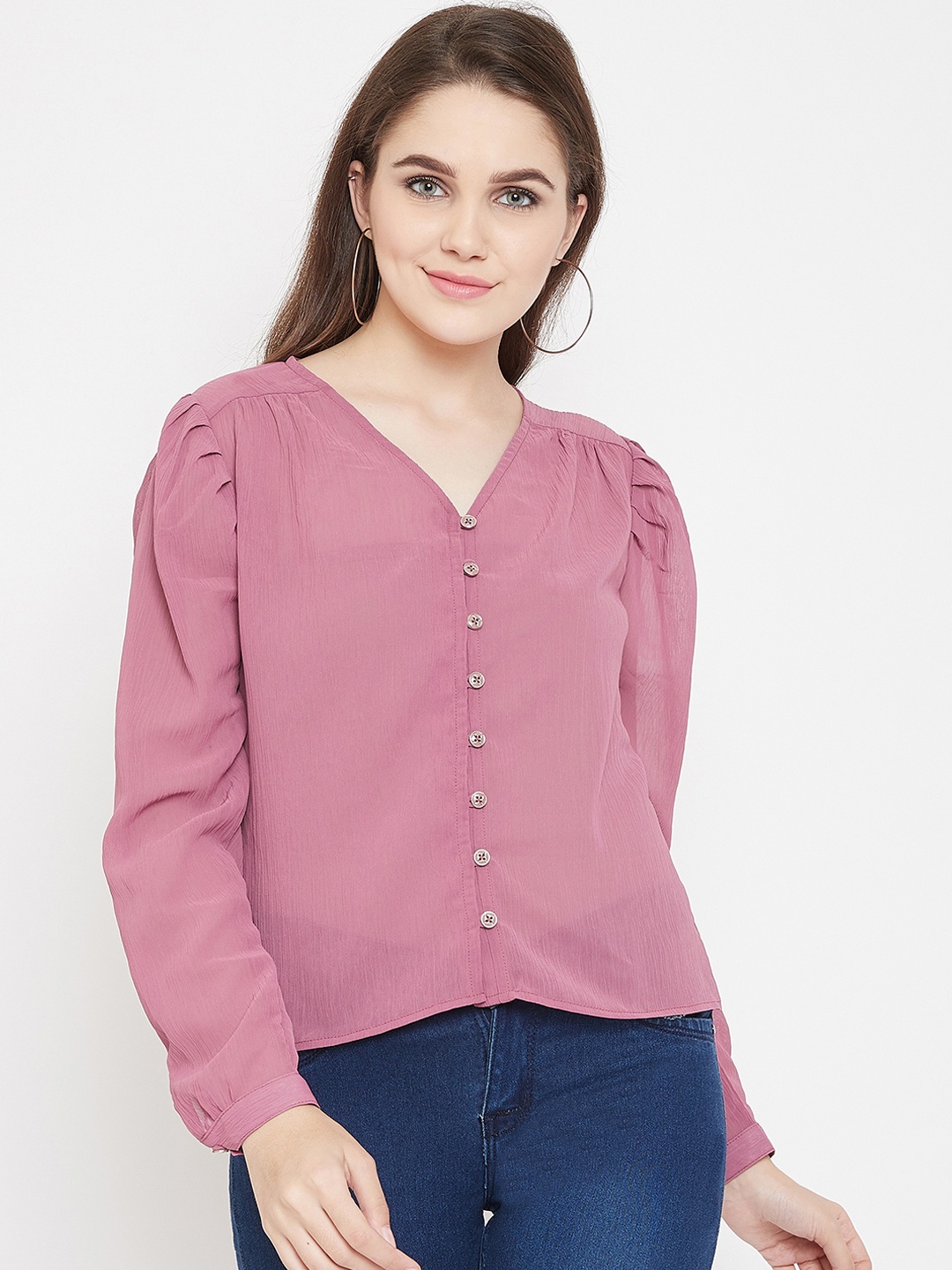 

Imfashini Women Mauve Solid Top