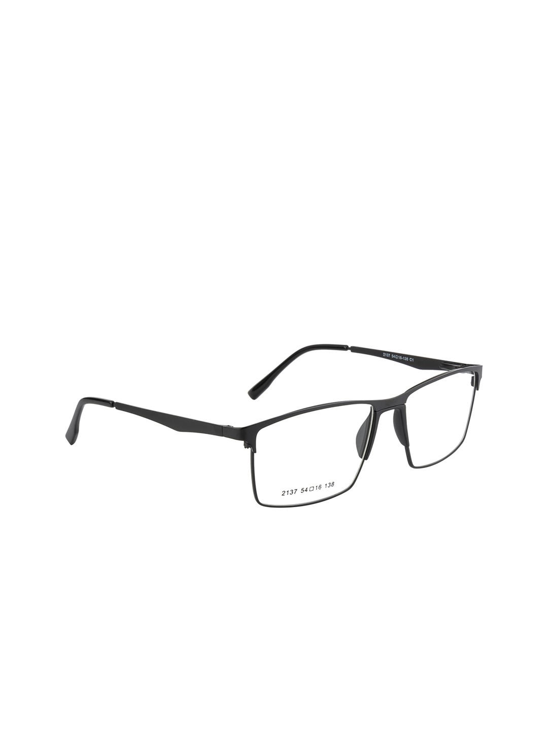 

Clark N Palmer Unisex Black Solid Full Rim Square Frames CNP-2137-C1