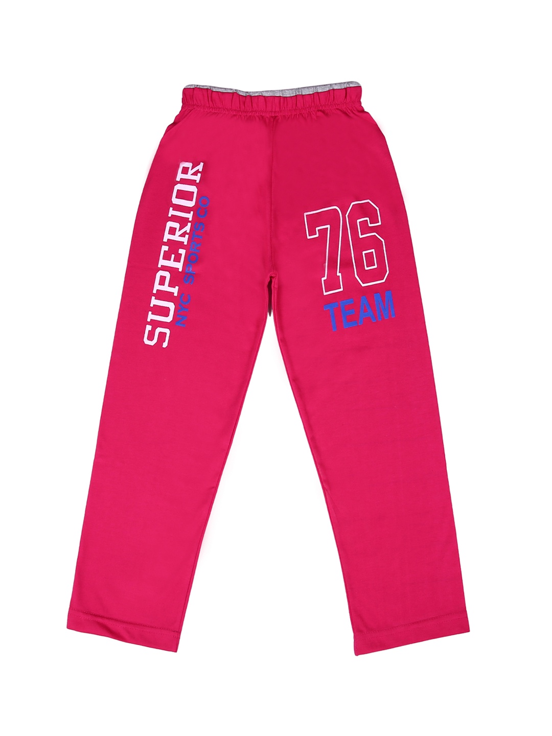 

SWEET ANGEL Girls Pink Solid Straight-Fit Track Pants