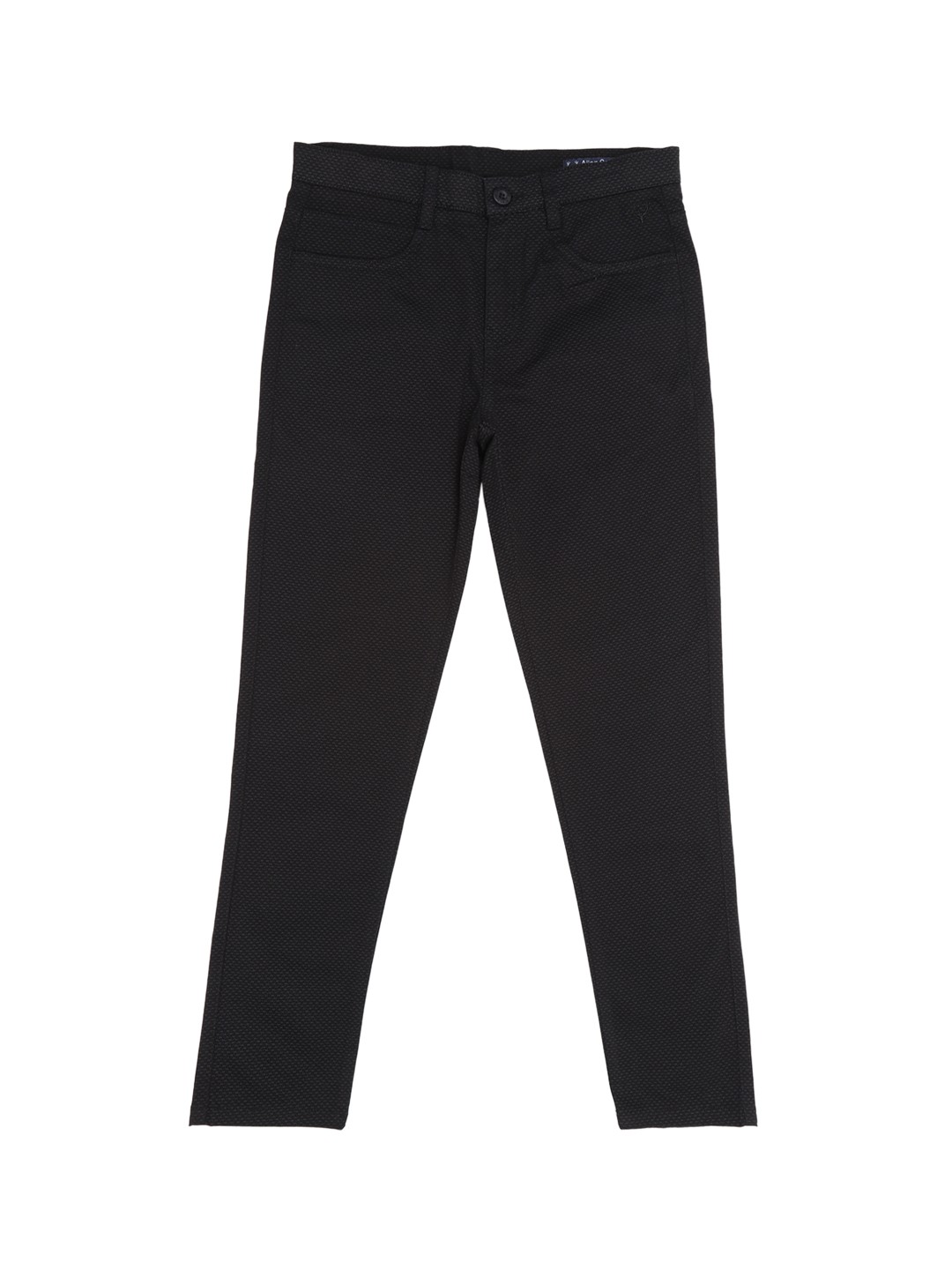 

Allen Solly Junior Boys Black Regular Fit Self Design Regular Trousers