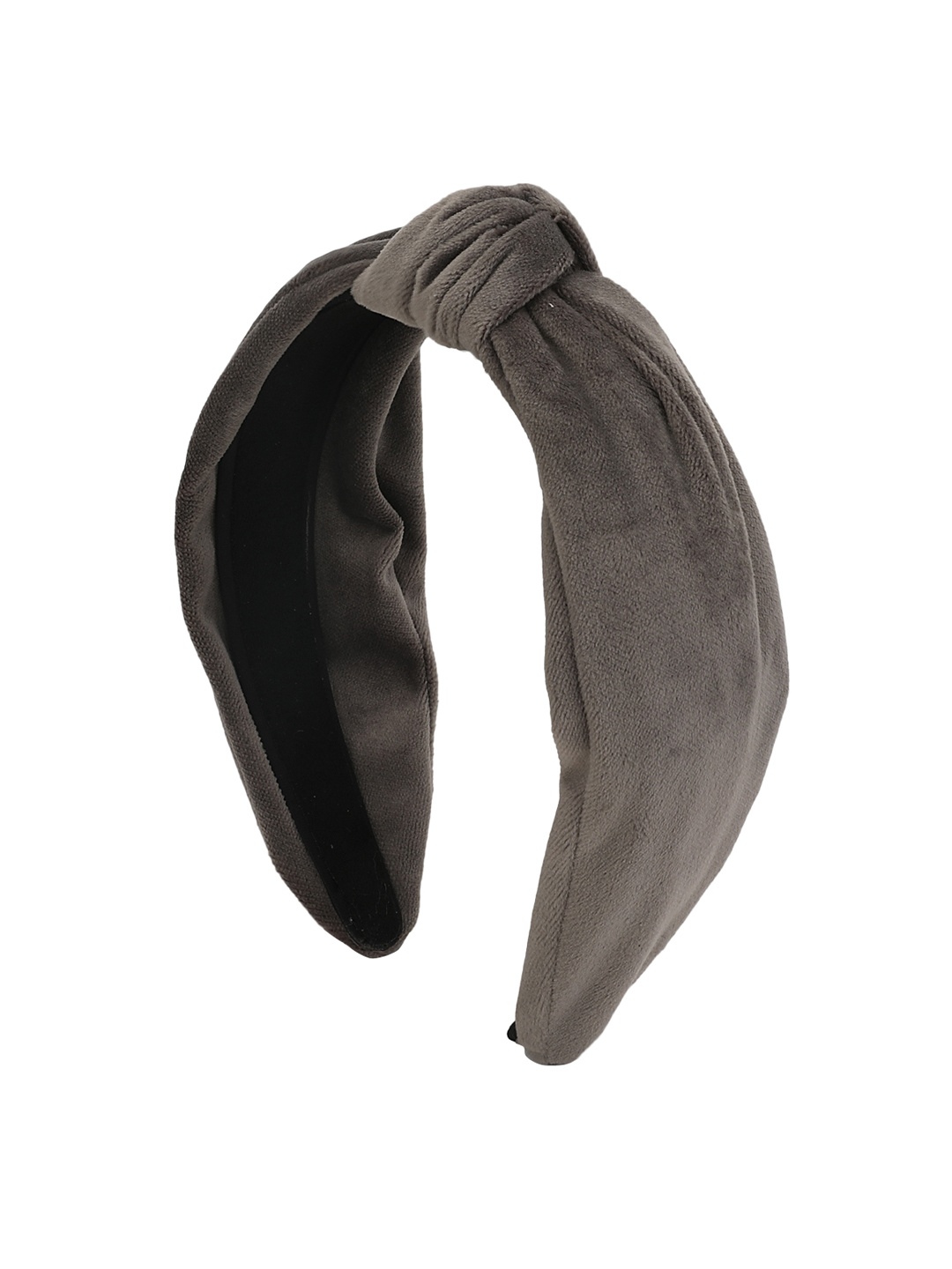 

Kazo Grey Solid Knot Style Velvet Hairband