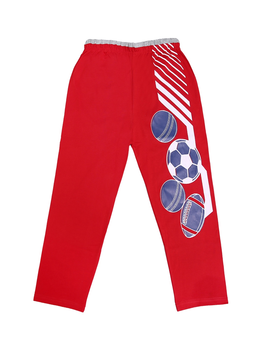 

SWEET ANGEL Girls Red Printed Straight-Fit Track Pants