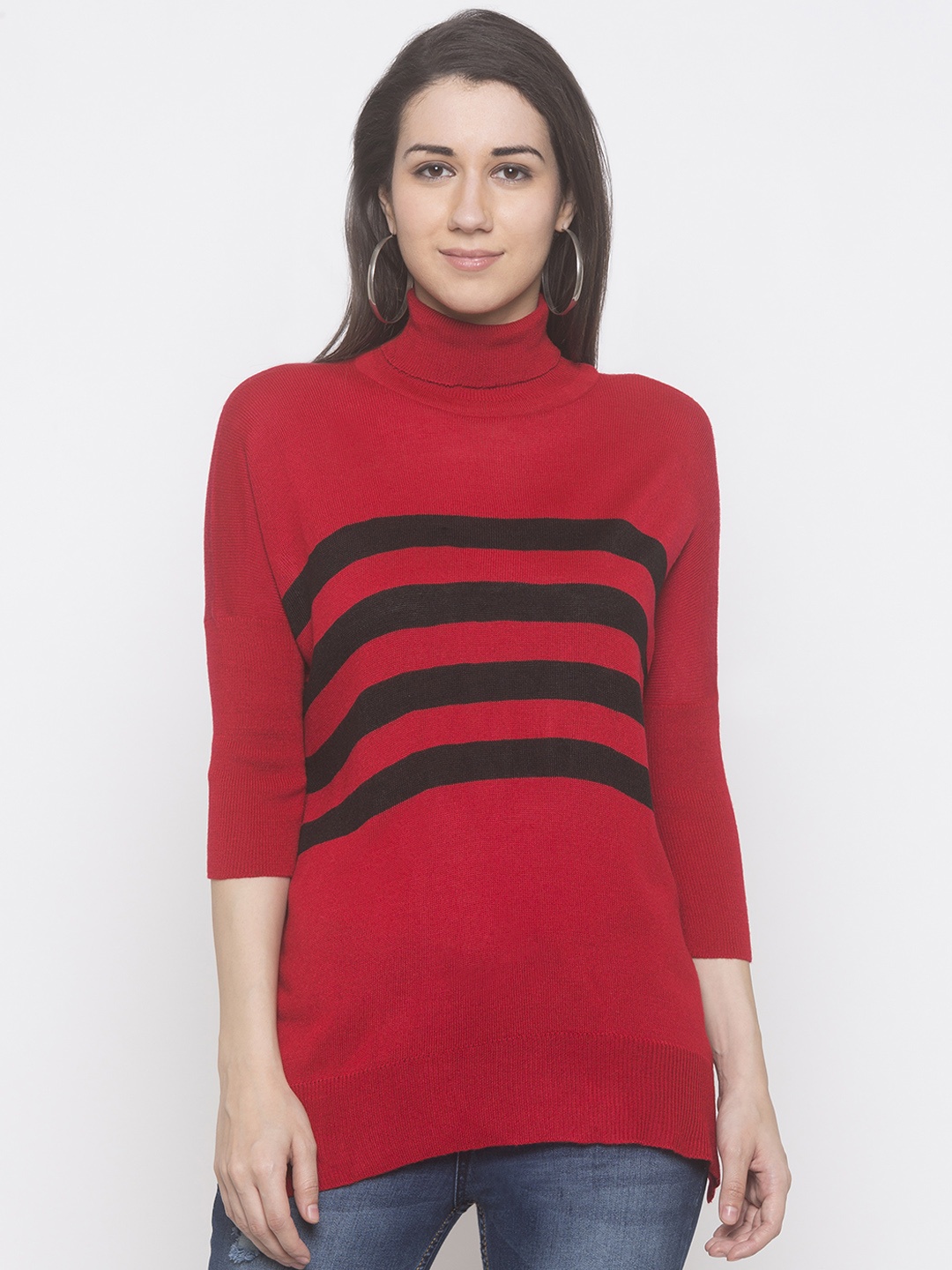 

Globus Women Red Striped Top