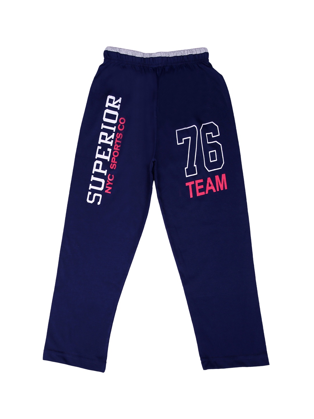 

SWEET ANGEL Girls Navy Blue Solid Straight-Fit Track Pants