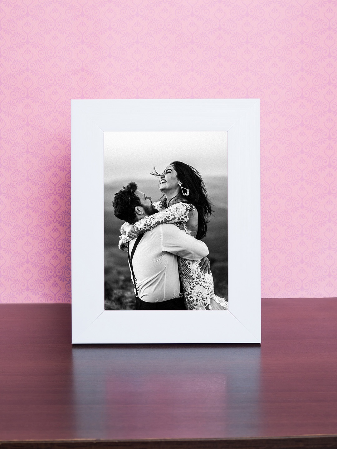 

Golden Peacock White Solid Table-Top Photo Frame