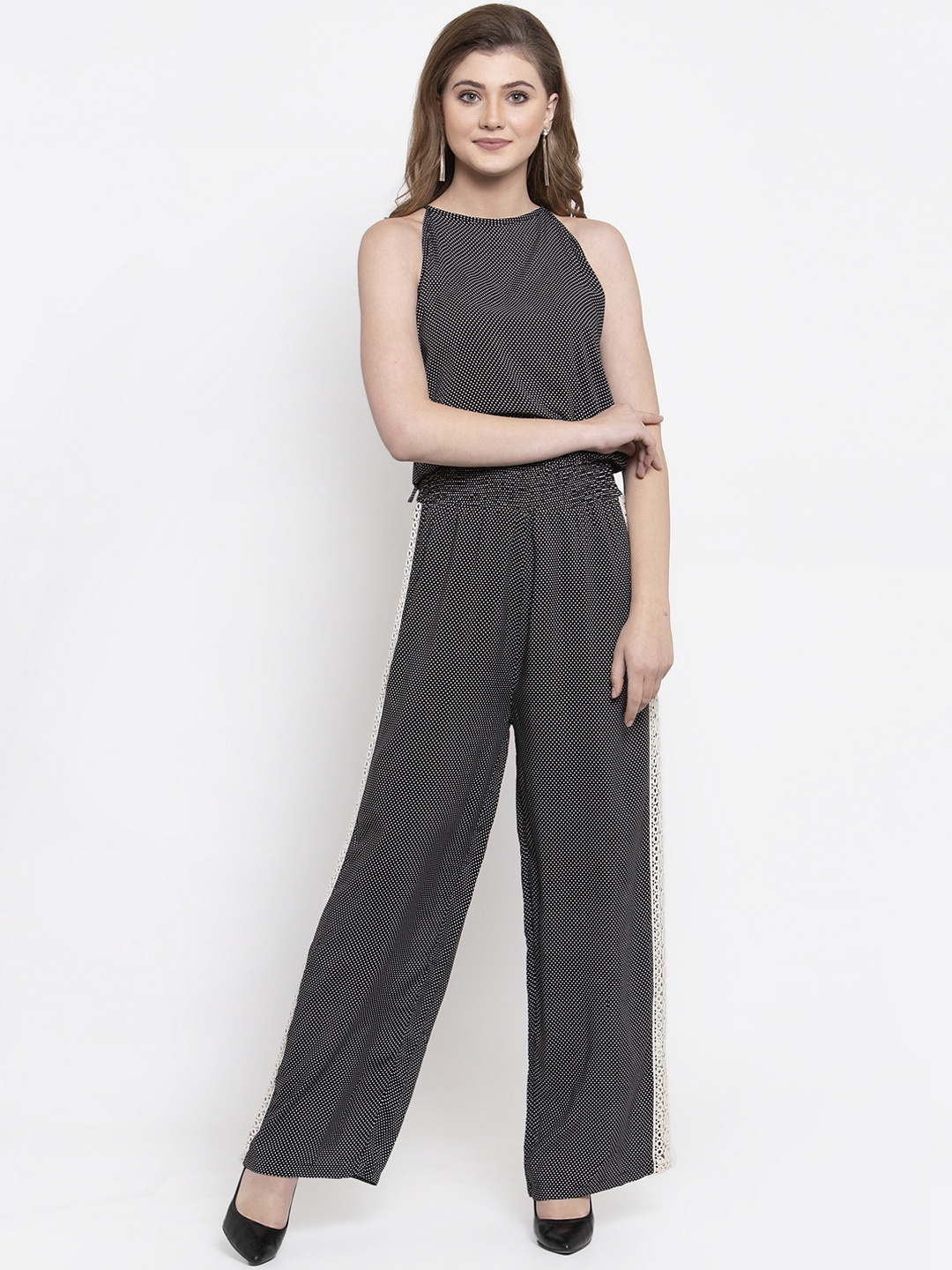 

Gipsy Women Black Printed Basic Jumpsuit