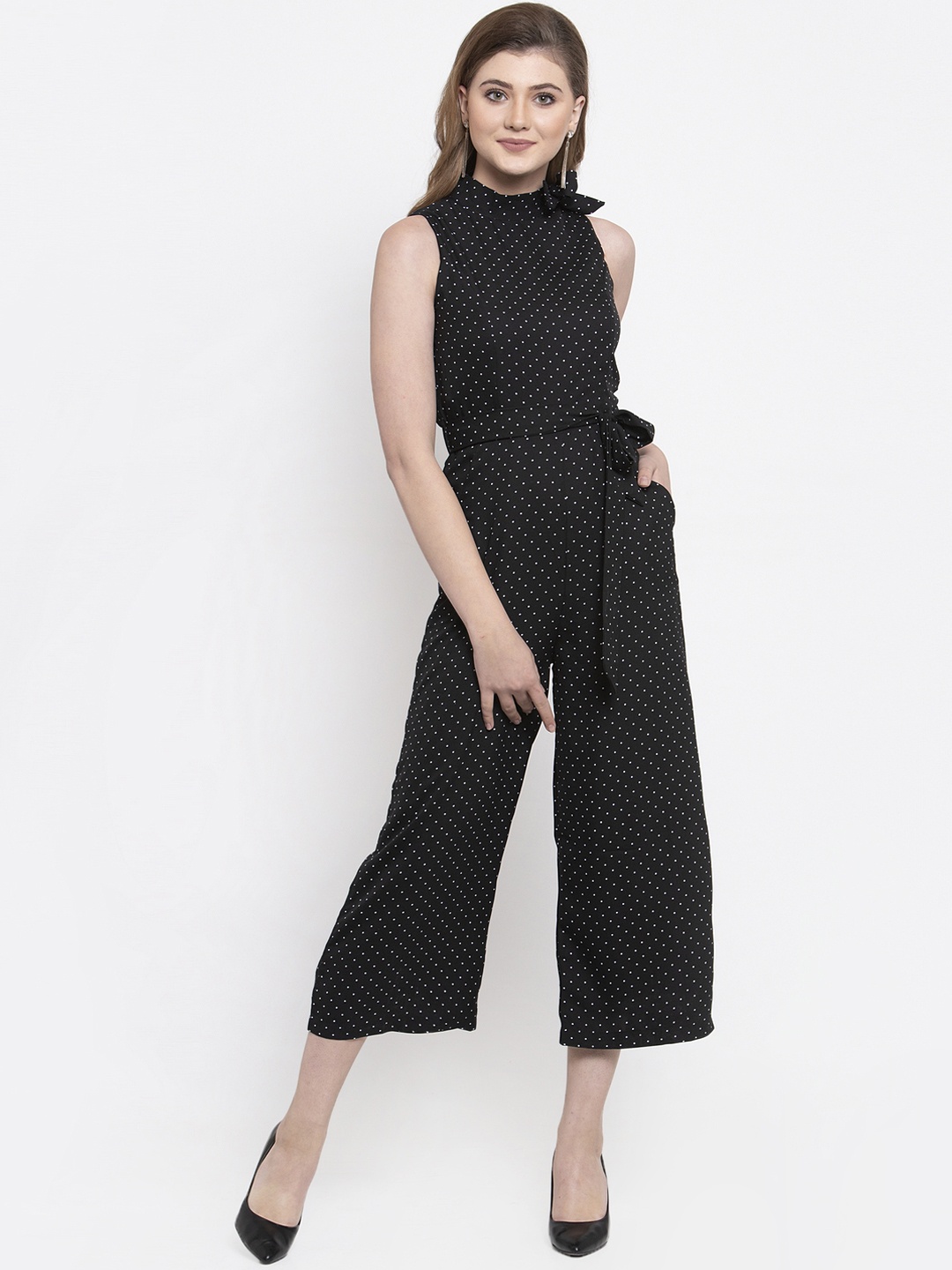 

Gipsy Women Black & White Printed Basic Jumpsuit