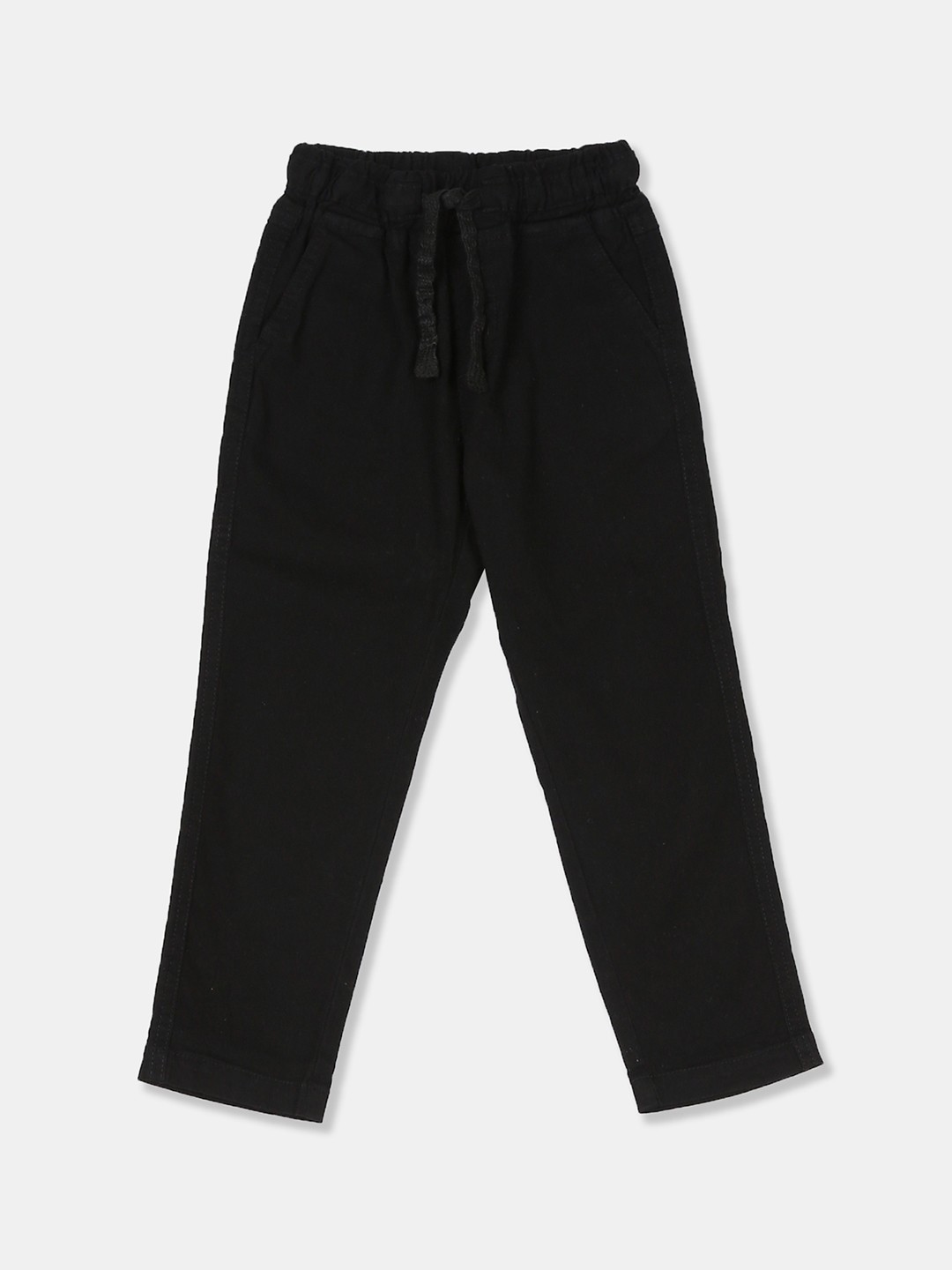 

Cherokee Boys Black Regular Fit Solid Regular Trousers