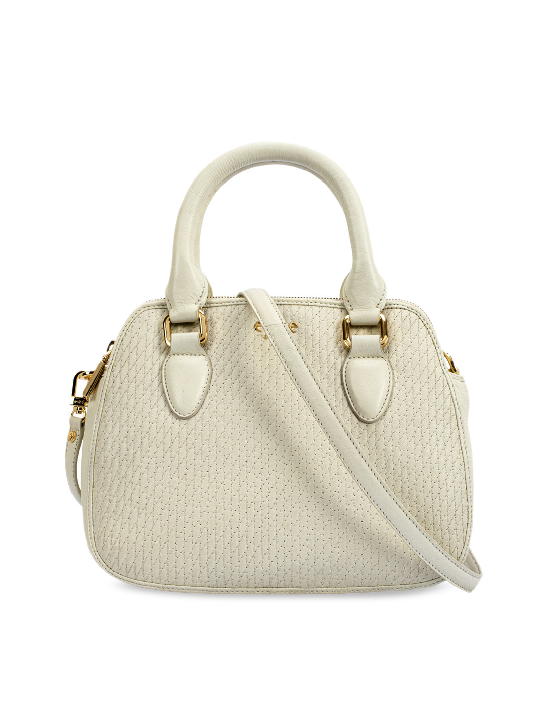 

Eske Beige Solid Leather Handheld Bag
