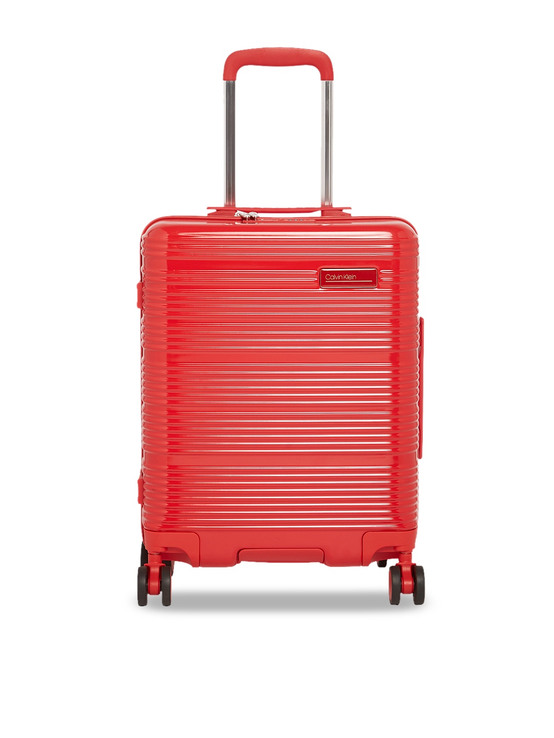 

Calvin Klein Red Textured Globetrotter Hard-Sided Cabin Trolley Suitcase