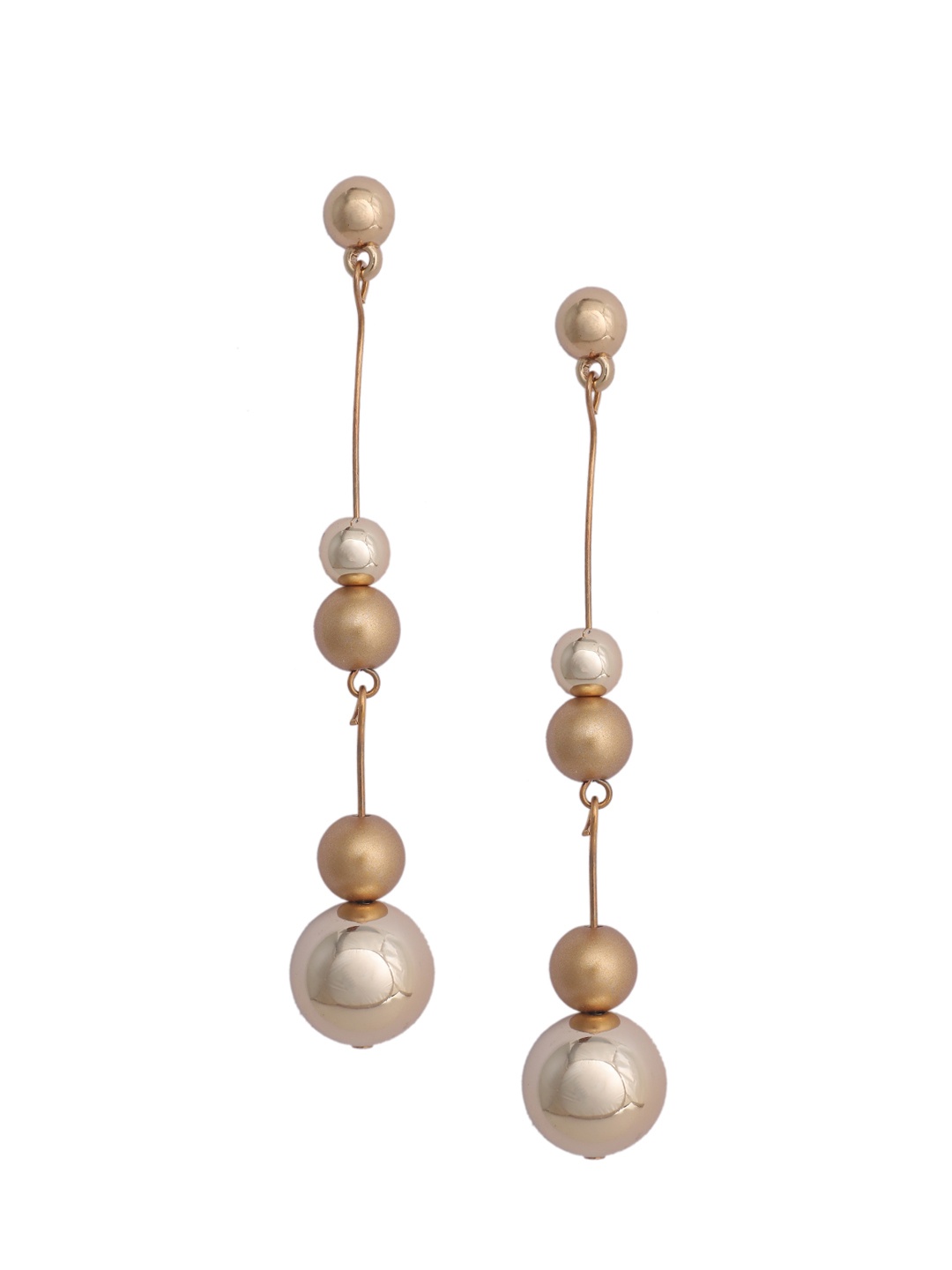 

Mali Fionna Gold-Toned Circular Drop Earrings