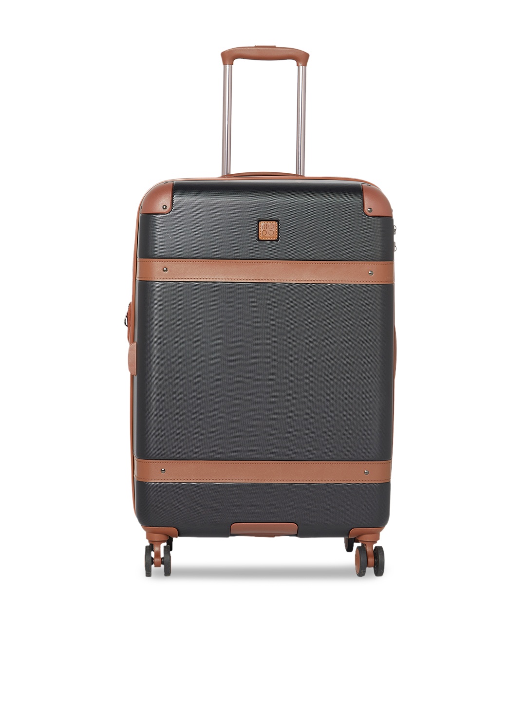 

RONCATO Unisex Black Solid Charm Hard-Sided Medium Trolley Suitcase