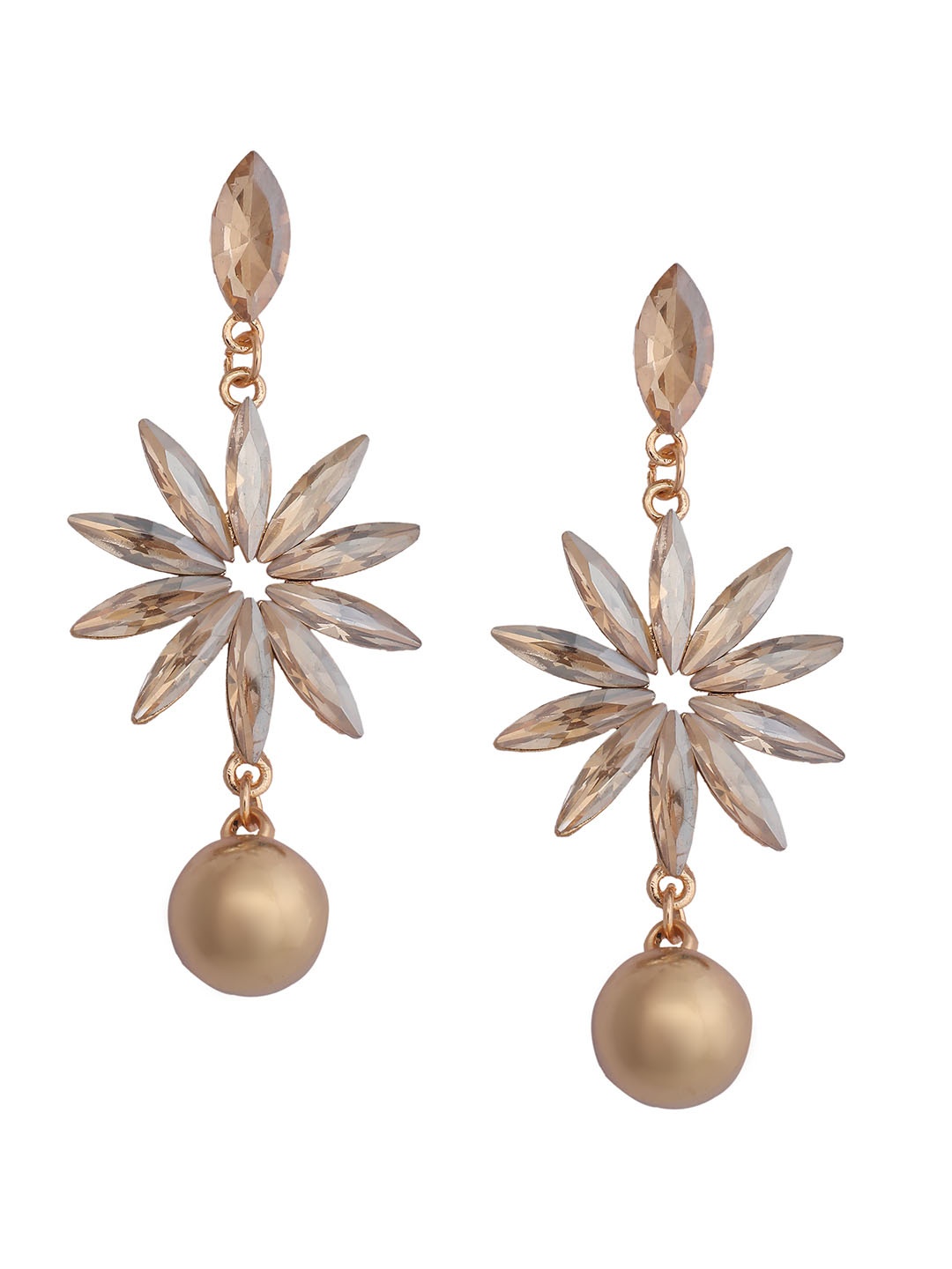

Mali Fionna Gold-Toned Floral Drop Earrings